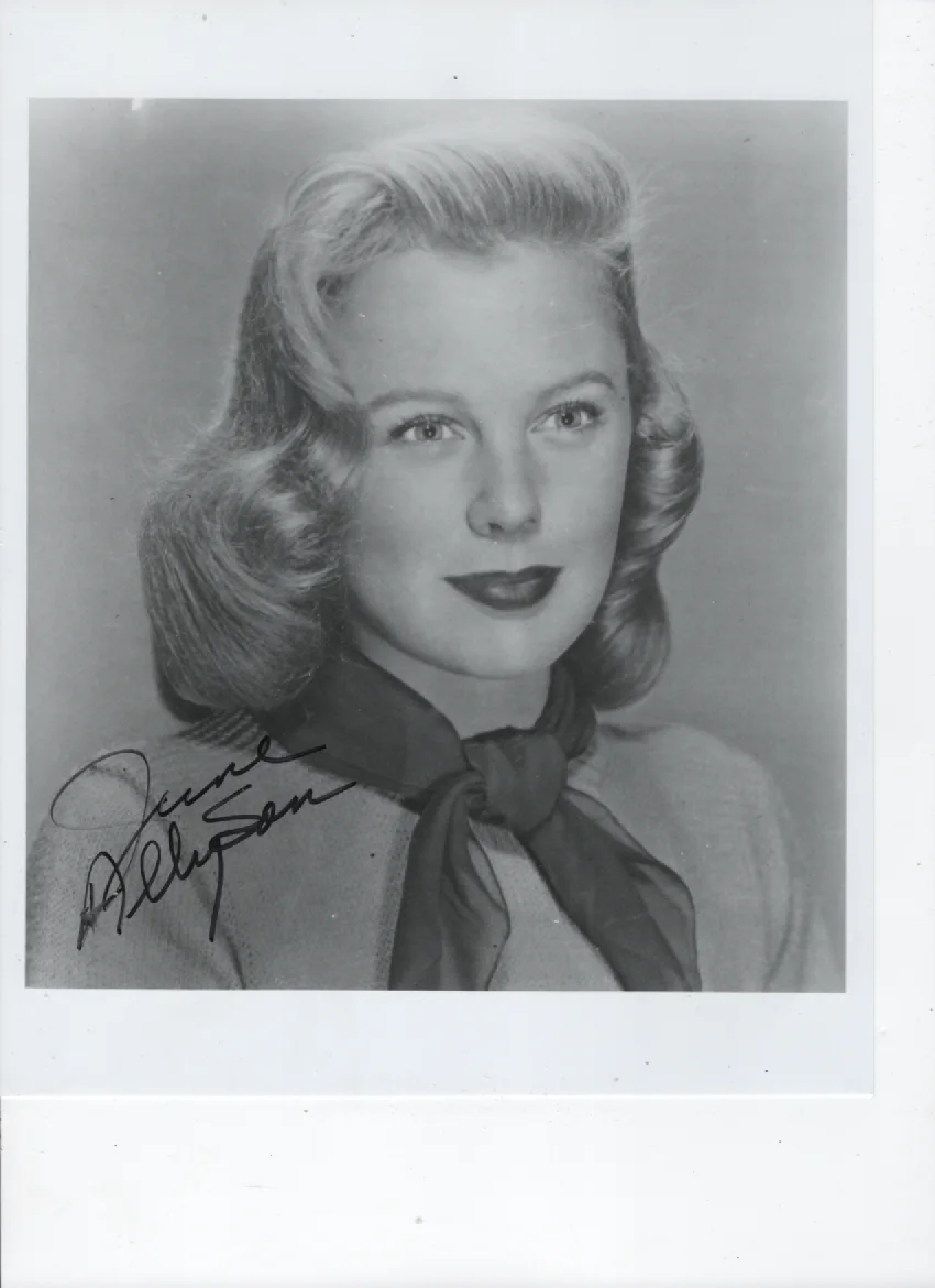 AUTOGRAPHED PHOTOS-JOEY BISHOP, JUNE ALLYSON, KAYE BALLARD, изображение 3