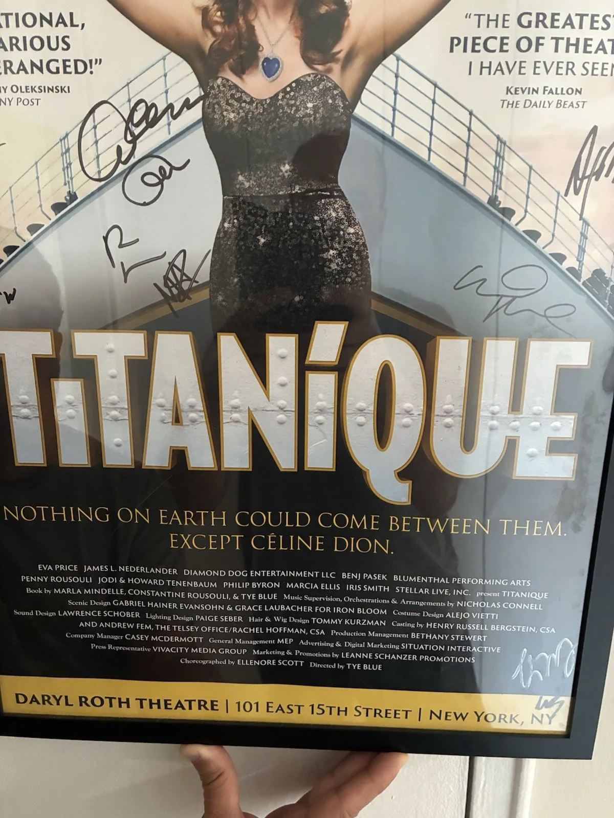 Titanique signed Broadway Framed Poster, image 2