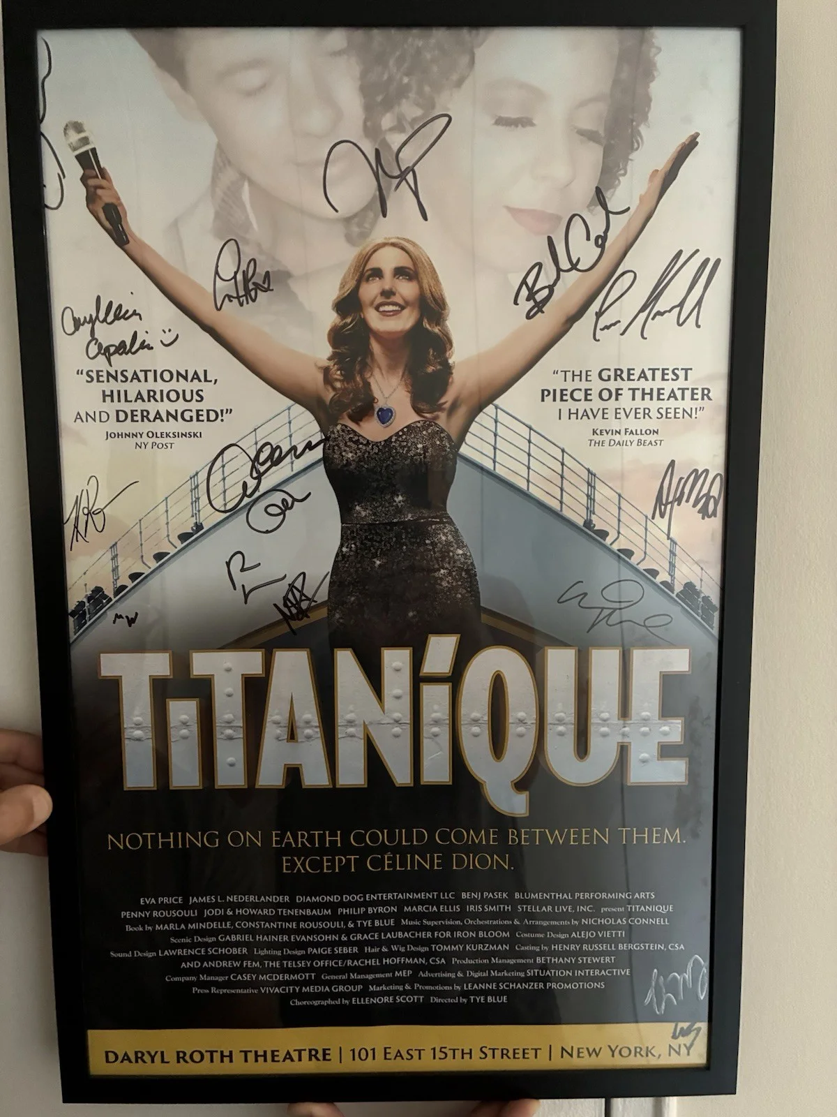 Titanique signed Broadway Framed Poster, image 3