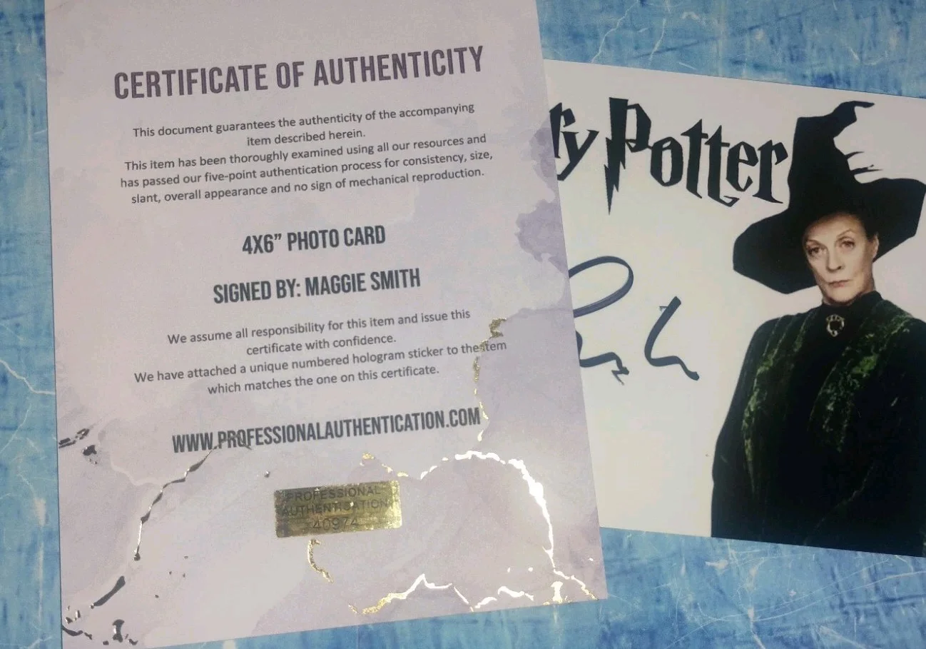 Maggie Smith Hand Signed Autograph Photo COA Harry Potter NO US TARIFF, image 3