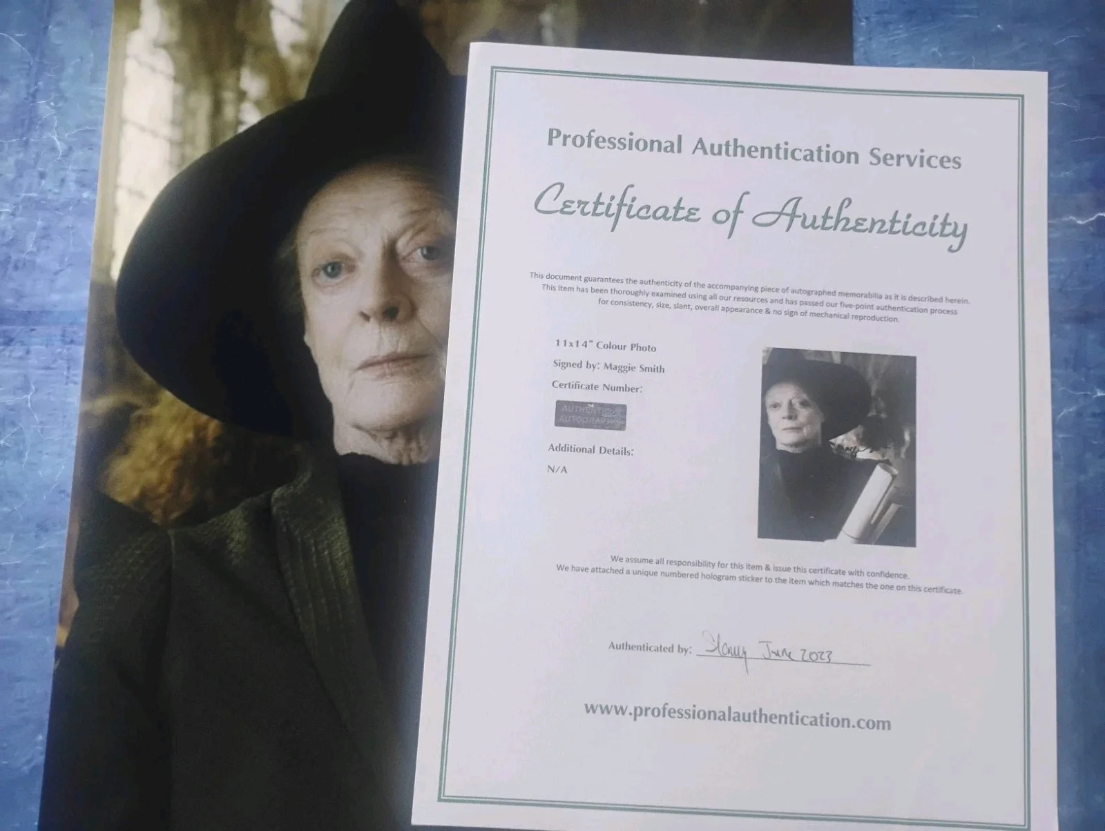 Maggie Smith Hand Signed Autograph 11x14 Photo COA Harry Potter NO US TARIFFS, изображение 4
