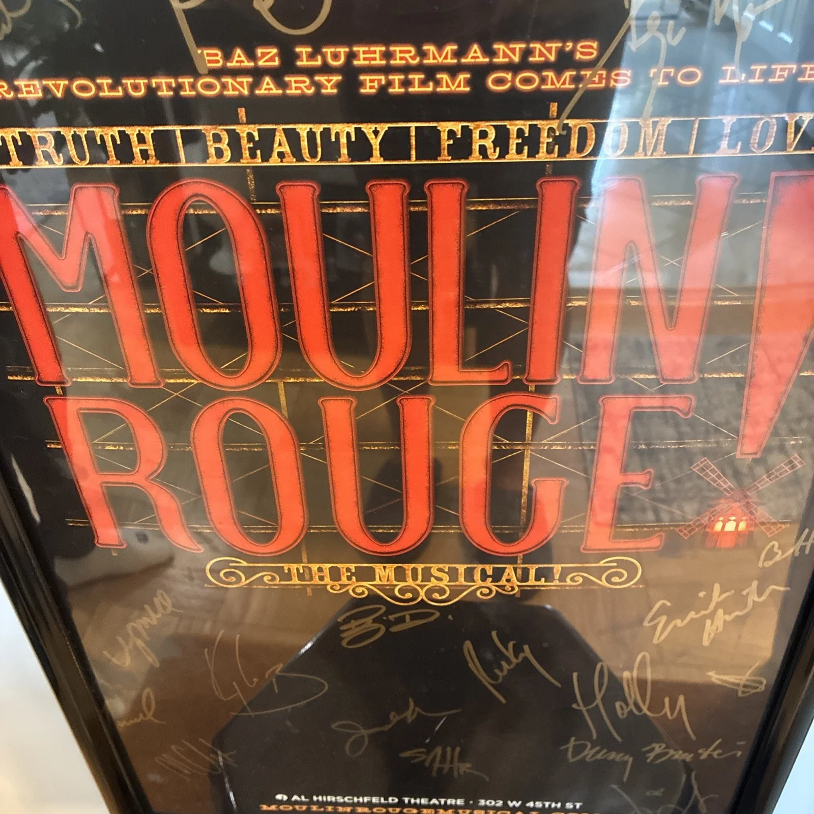 Moulin Rouge Signed Broadway framed Poster, image 2