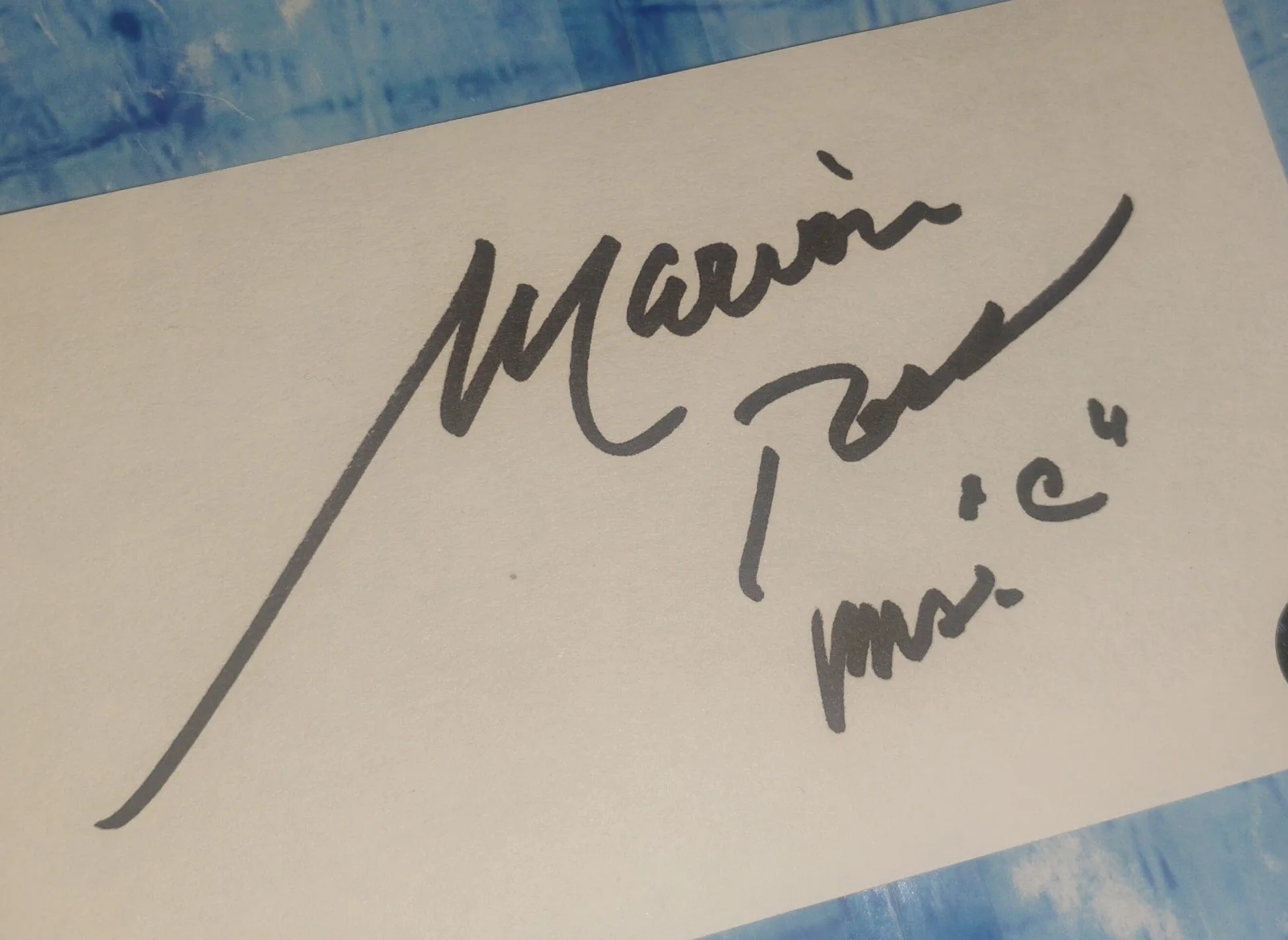 Marion Ross Hand Signed Index Card COA Mrs C Happy Days NO US TARIFFS, image 4