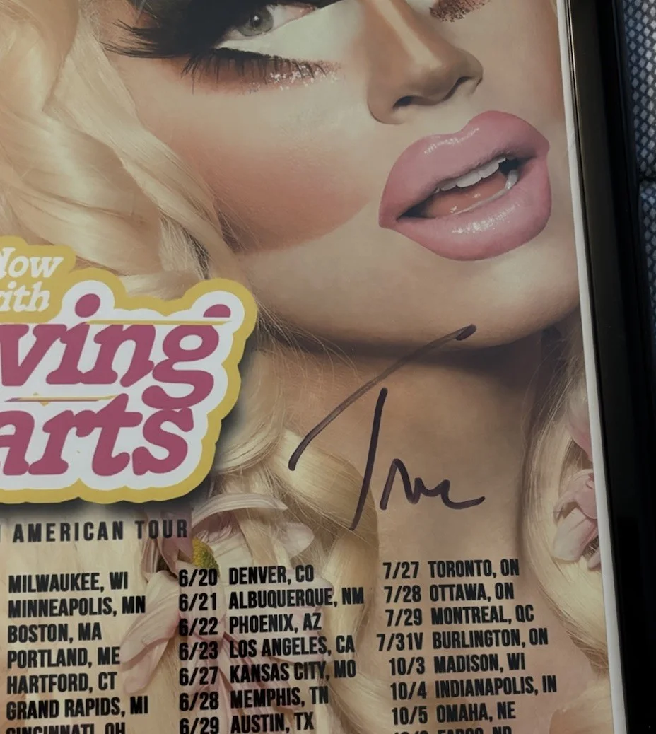 Signed Trixie Mattel “Now With Moving Parts” Tour Poster w/frame, изображение 2
