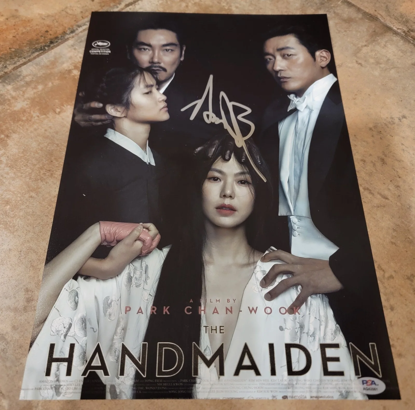 Park Chan-wook — Park Chan-wook signed 12x18 photo autograph PSA DNA The Handmaiden poster