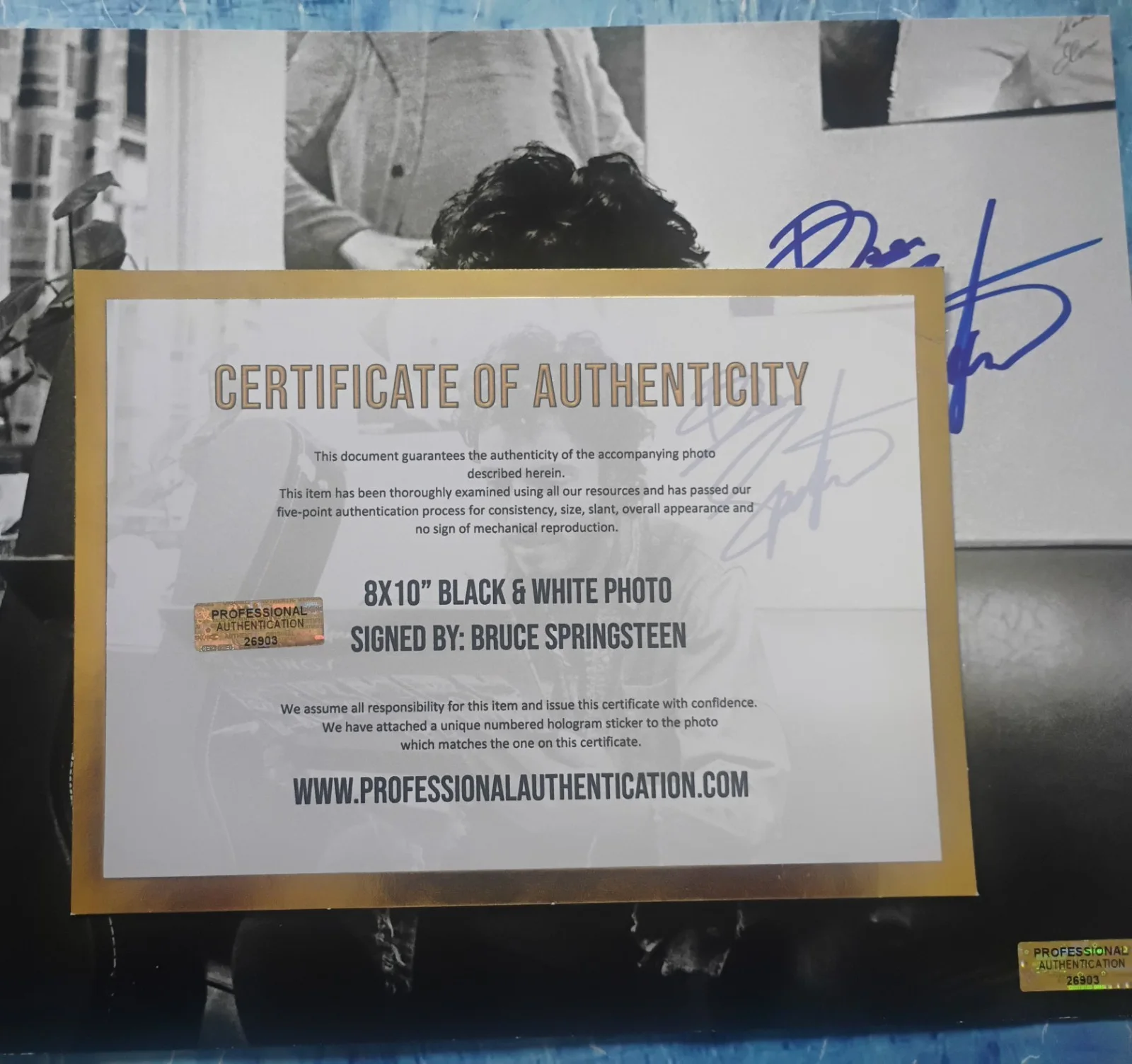 Bruce Springsteen Hand Signed Autograph 8x10 Photo COA - NO US TARIFF, image 5