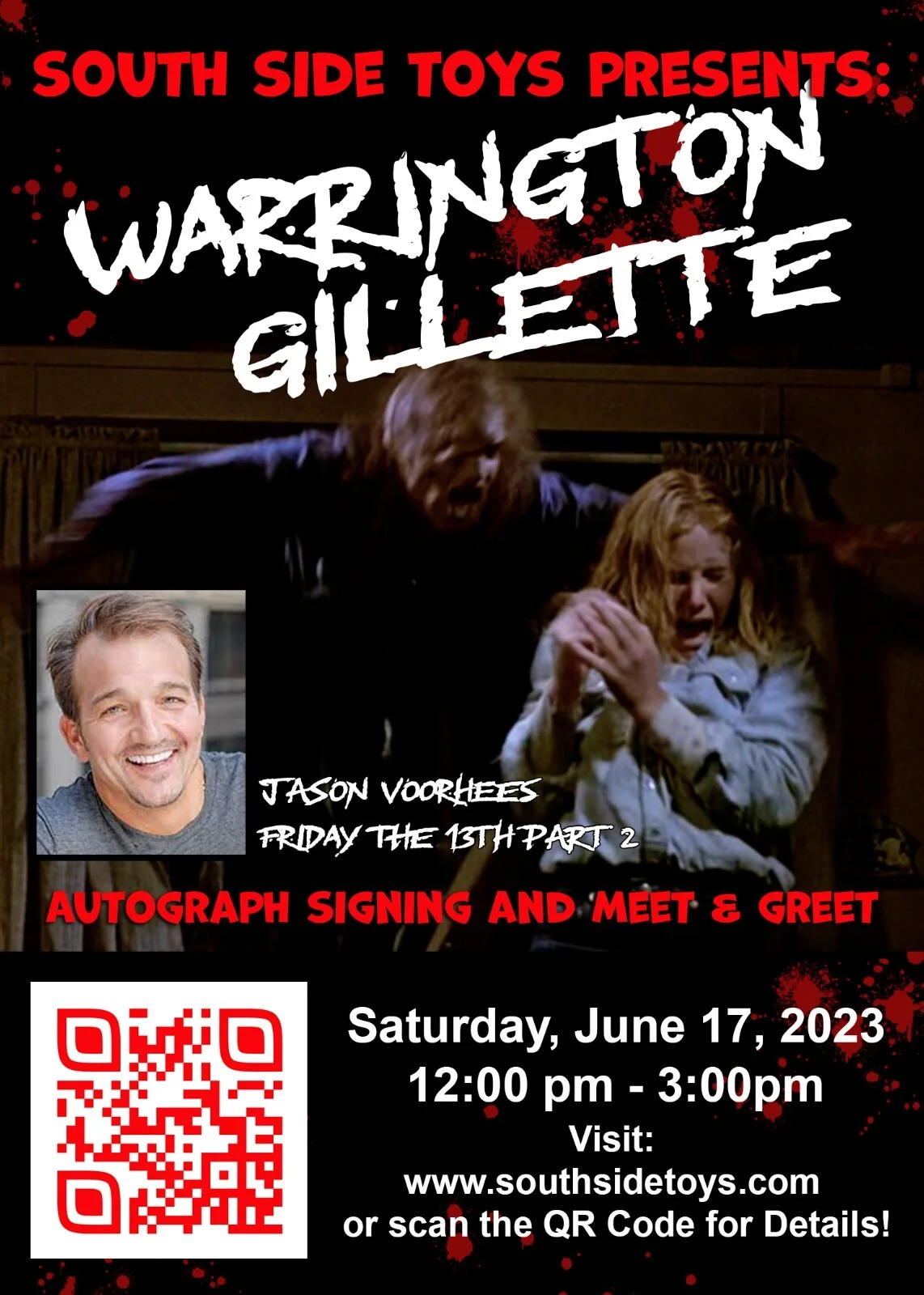 Warrington Gillette — Warrington Gillette - Jason Voorhees - Friday the 13th Part II Autographed Print, image 3