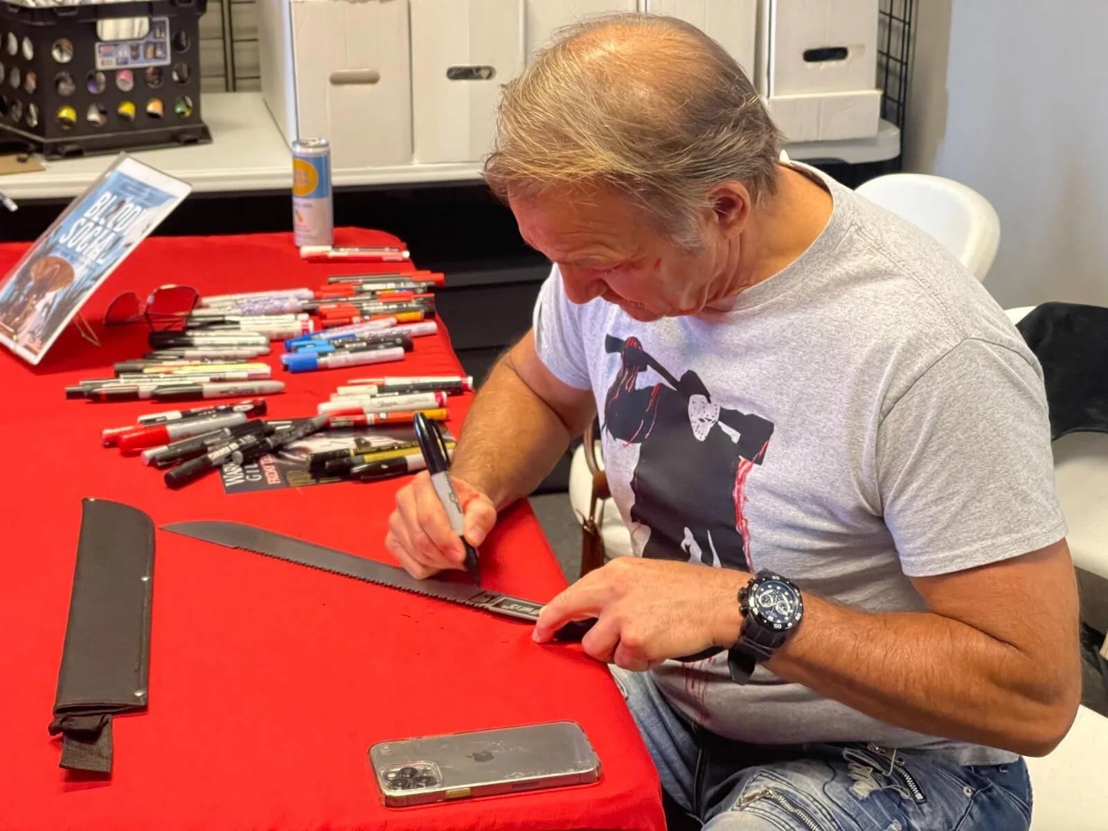 Warrington Gillette — Warrington Gillette - Jason Voorhees - Friday the 13th Part II Autographed Print, image 2