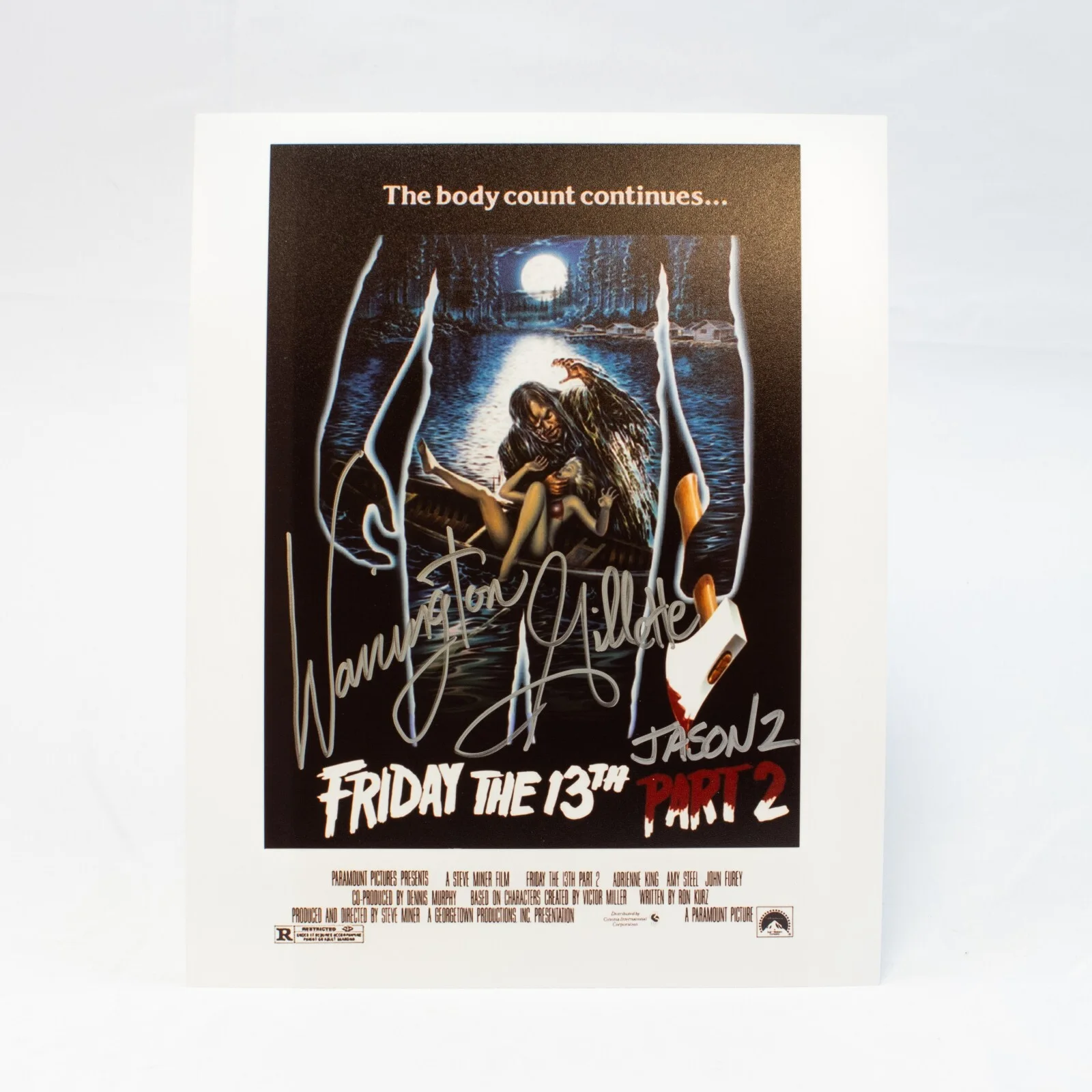 Warrington Gillette — Warrington Gillette - Jason Voorhees - Friday the 13th Part II Autographed Print