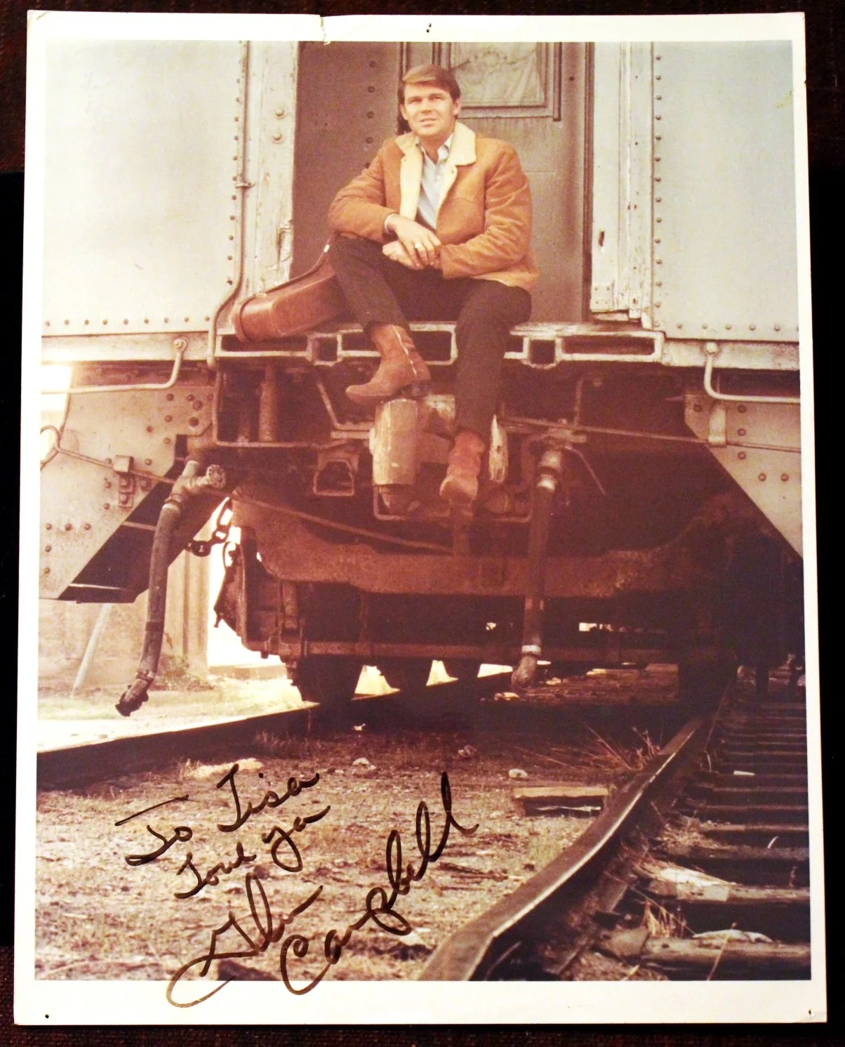 Glen Campbell Signed Autograph Vintage PHOTO By the Time I Get to Phoenix, image 3