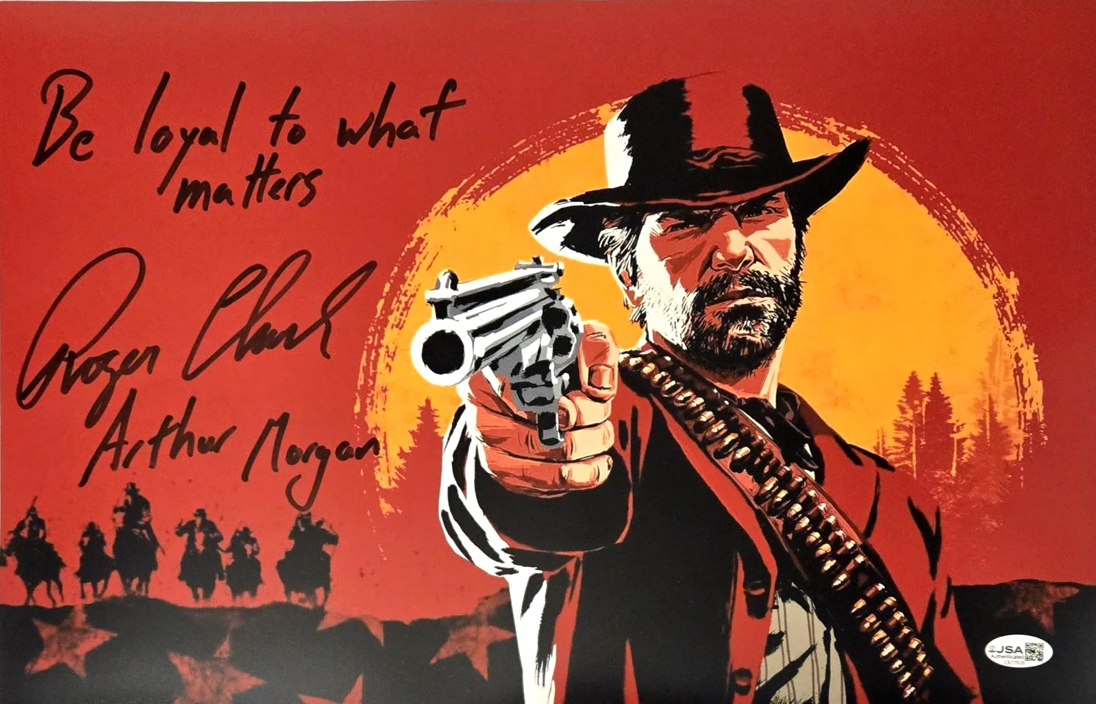 Roger Clark — Roger Clark Signed Photo Red Dead Redemption Arthur Morgan Autograph 11x17 JSA 6