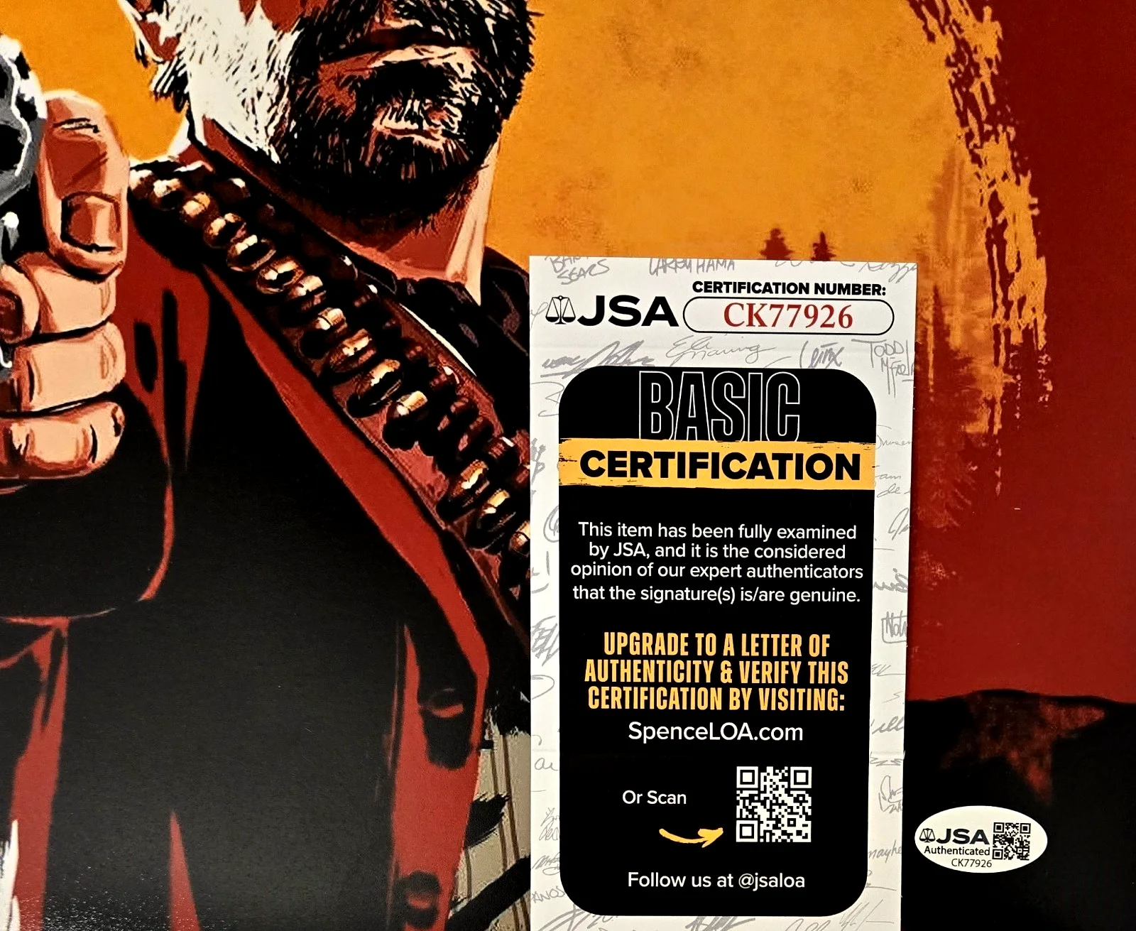 Roger Clark — Roger Clark Signed Photo Red Dead Redemption Arthur Morgan Autograph 11x17 JSA 6, изображение 2