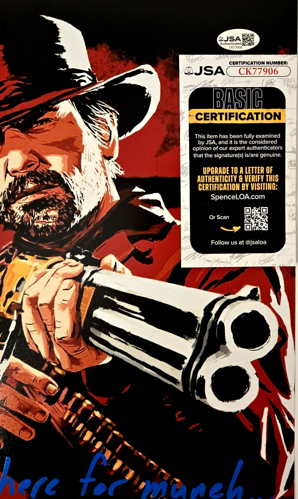 Roger Clark — Roger Clark Signed Photo Red Dead Redemption Arthur Morgan 11x17 JSA COA 906, image 2