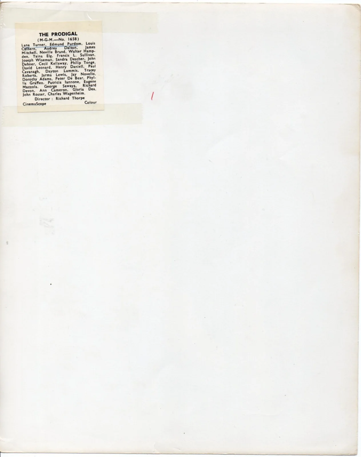 PRODIGAL 1955 Lana Turner, Edmund Purdom Bible 10x8 STILL, изображение 2