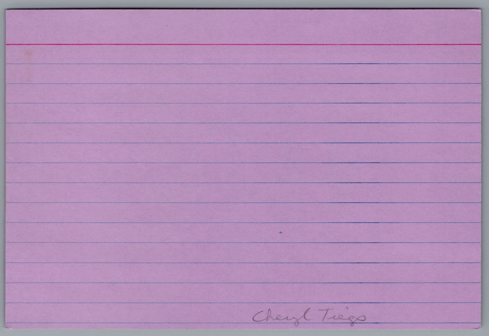 Cheryl Tiegs — Cheryl Tiegs Signed 4x6 Index Card Autographed, изображение 2