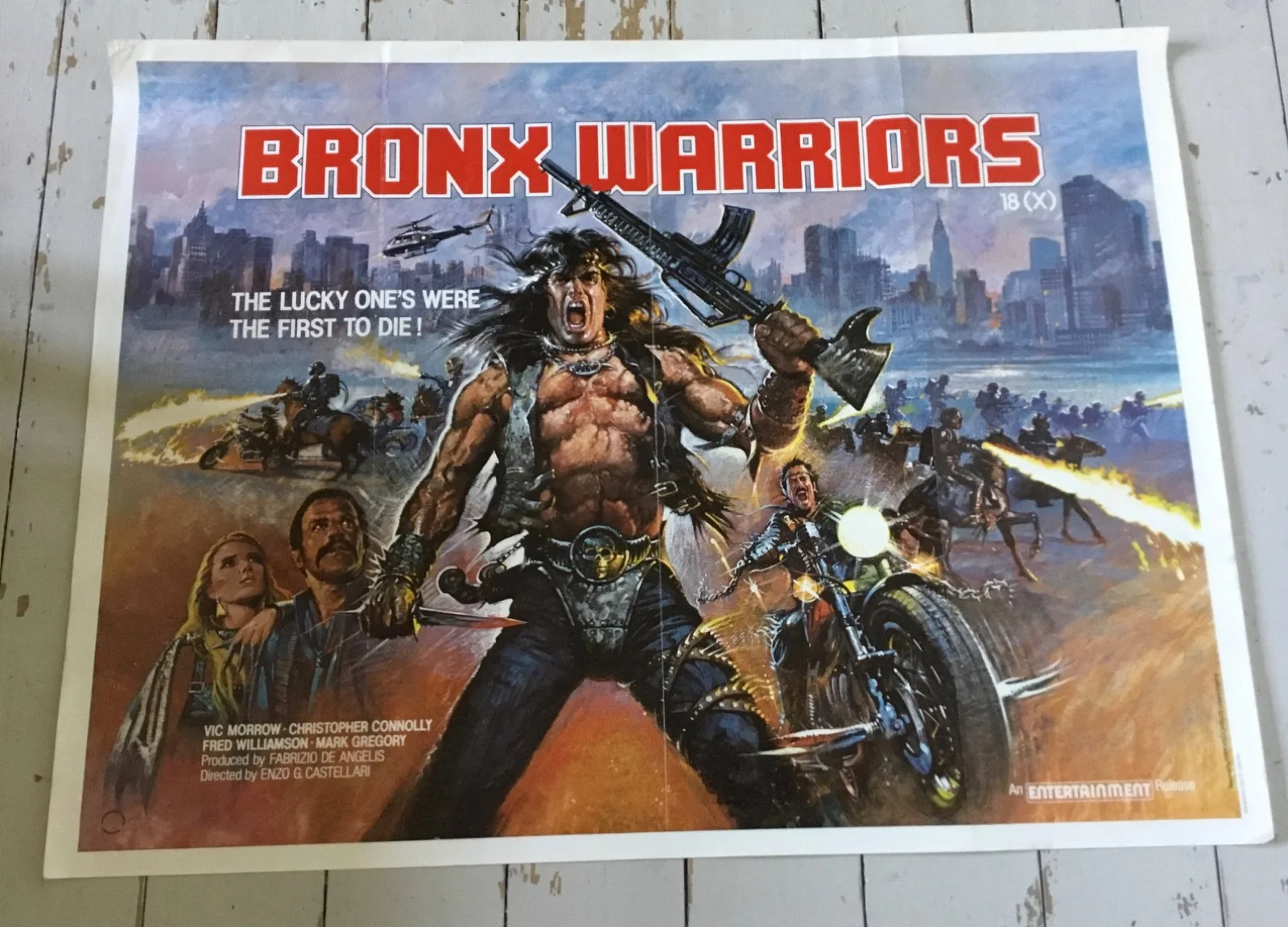 Bronx Warriors Original Quad Film Poster Cult Classic 1982, изображение 2