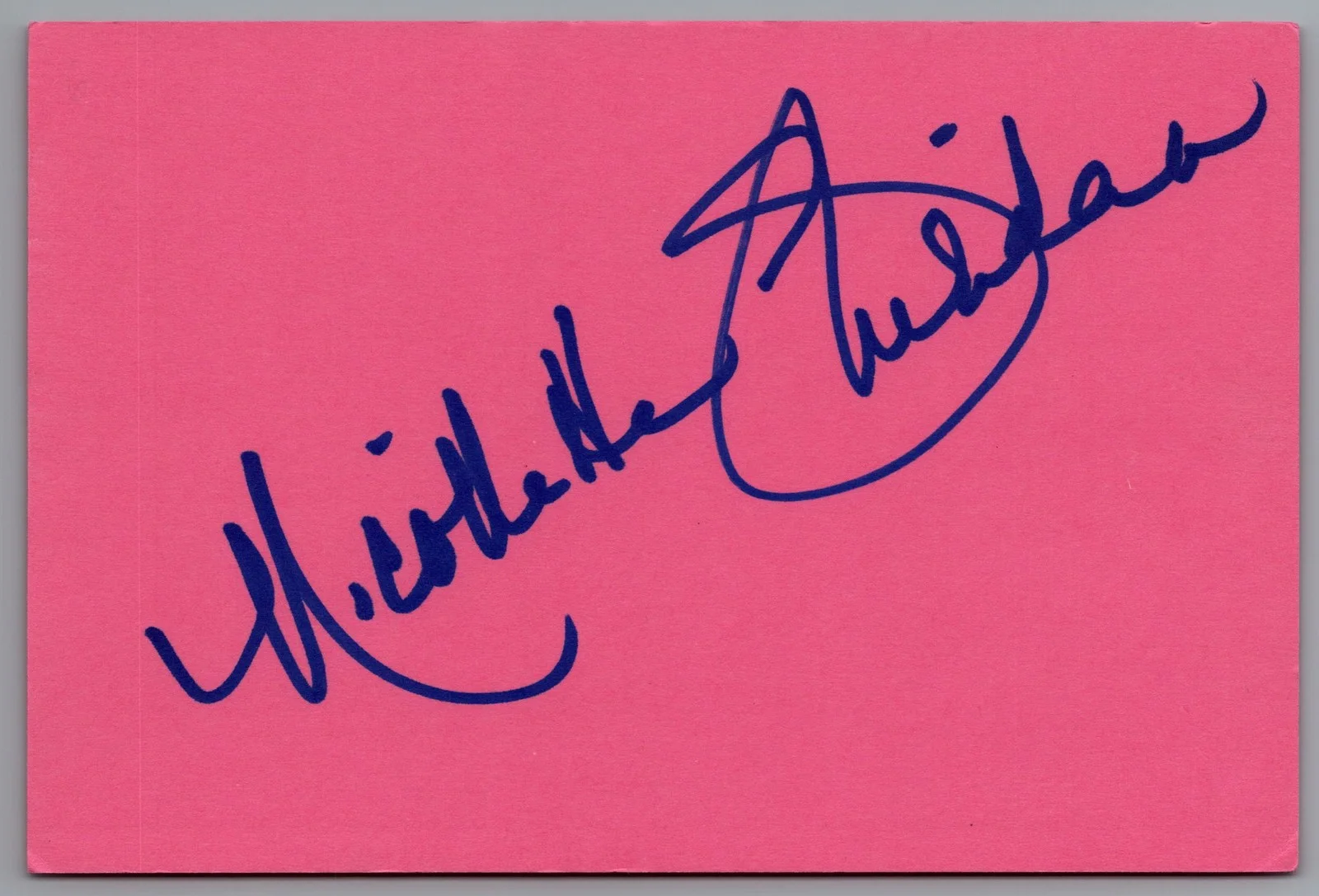 Nicollette Sheridan — Nicollette Sheridan Signed 4x6 Index Card Knots Landing Autographed