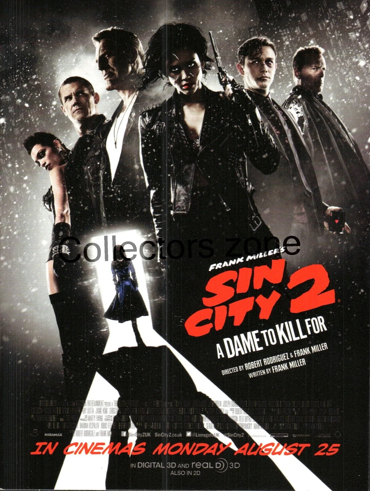Film Sin City 2 Advertising lobby Card 2 sided postcard sized 5x4 inch v3, изображение 2