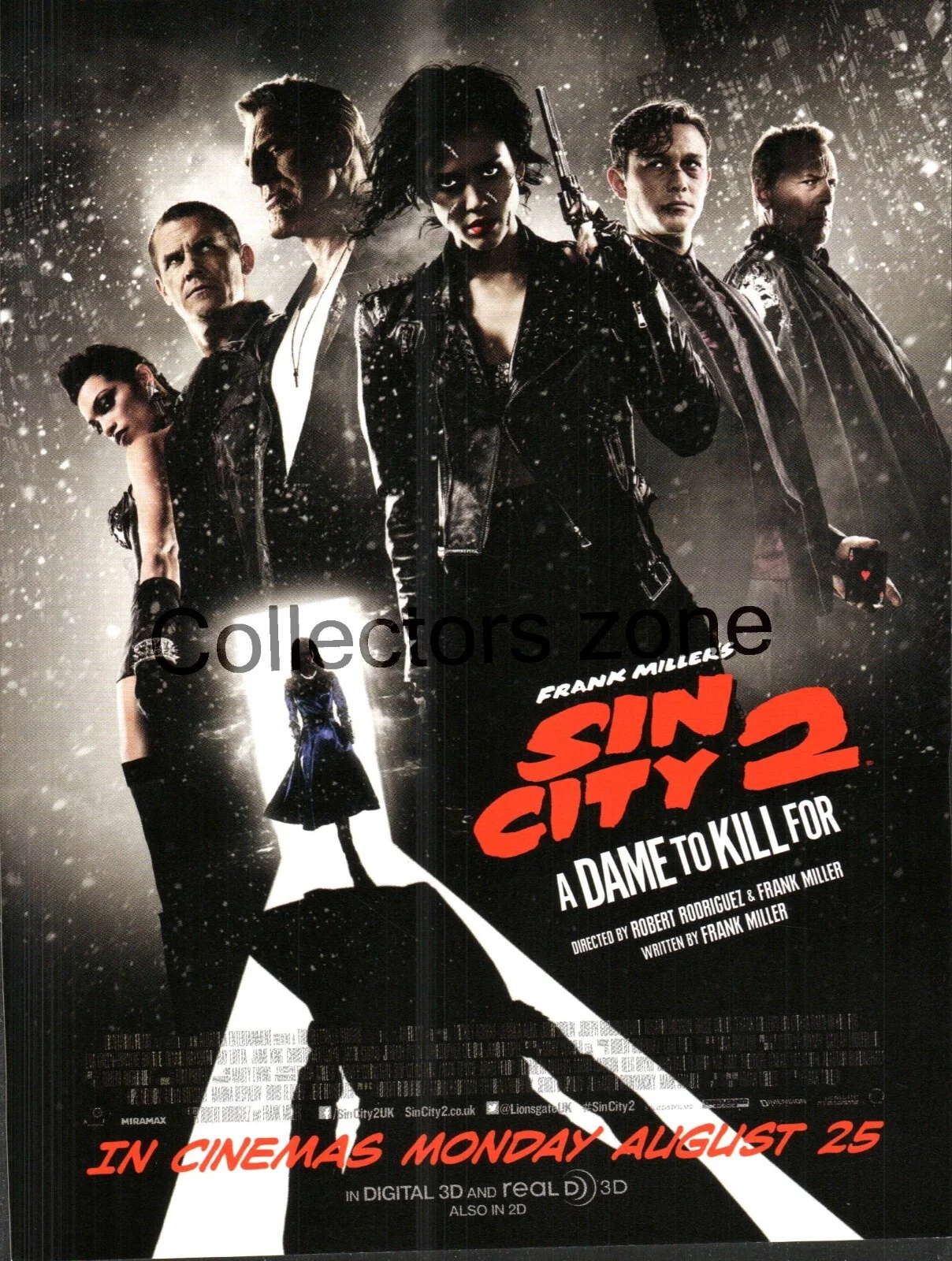 Film Sin City 2 Advertising lobby Card 2 sided postcard sized 5x4 inch v2, изображение 2