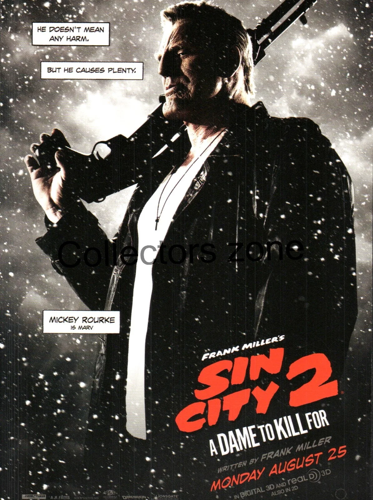 Film Sin City 2 Advertising lobby Card 2 sided postcard sized 5x4 inch, изображение 2