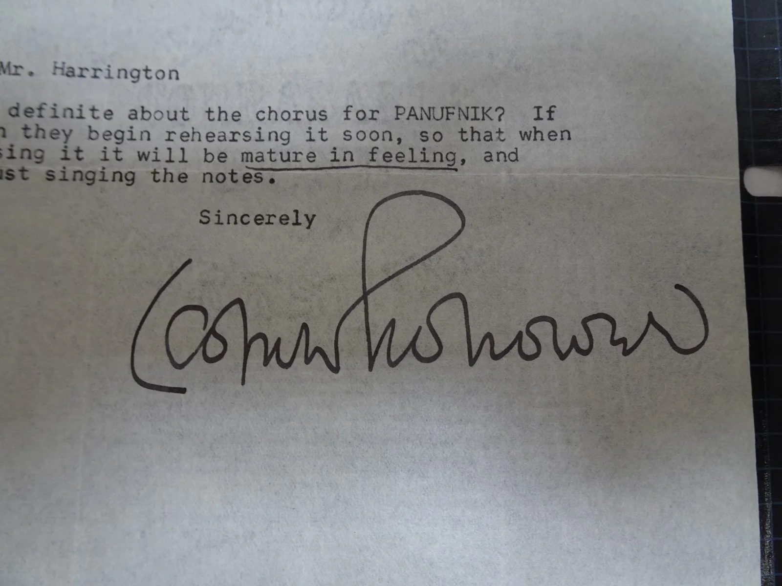Leopold Stokowski — Leopold Stokowski British Conductor Autograph Letter Symphony Manager 12/24/54, изображение 5
