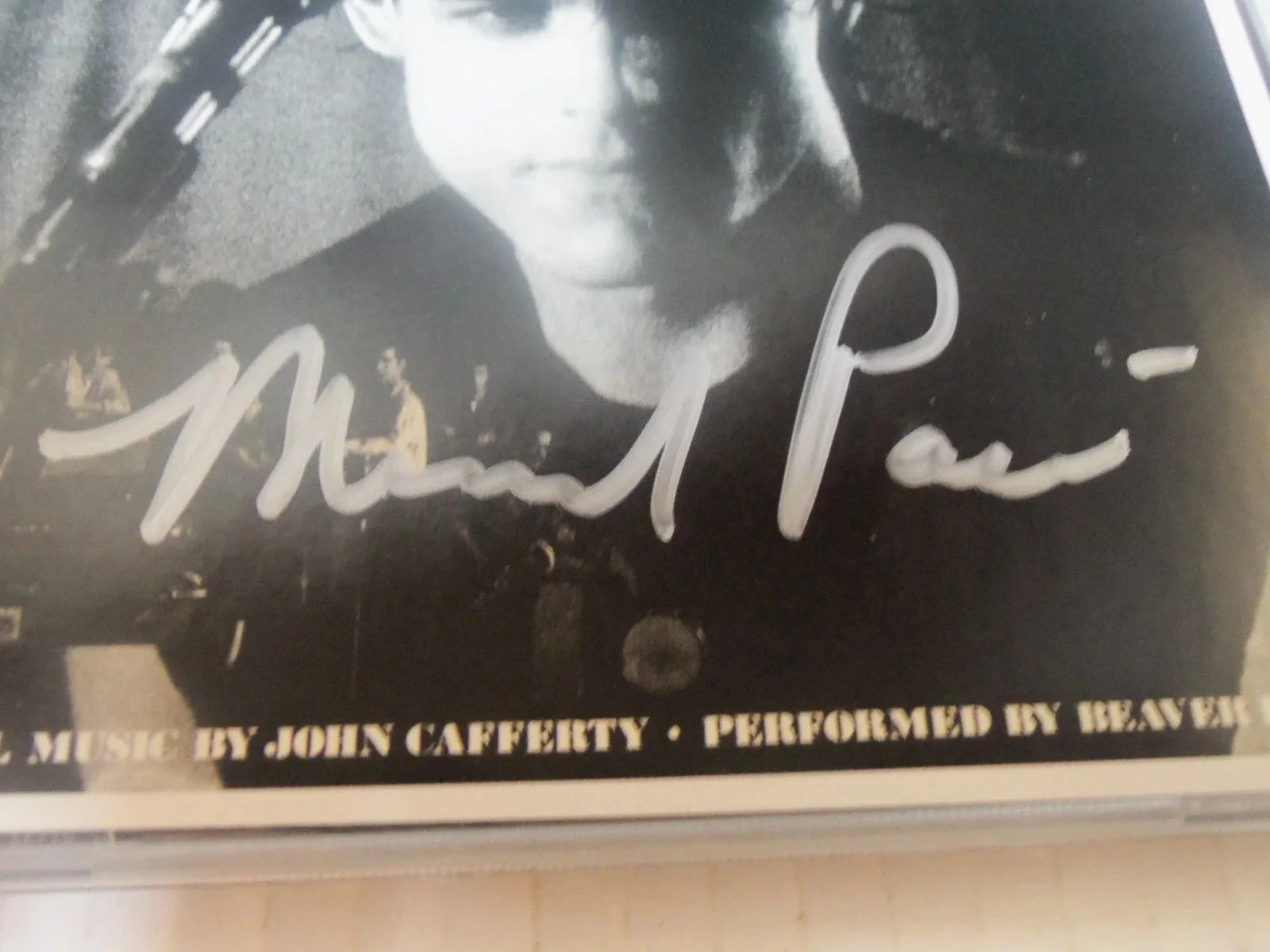 rare MICHAEL PARE Signed EDDIE AND THE CRUISERS soundtrack CD signed cover, image 2