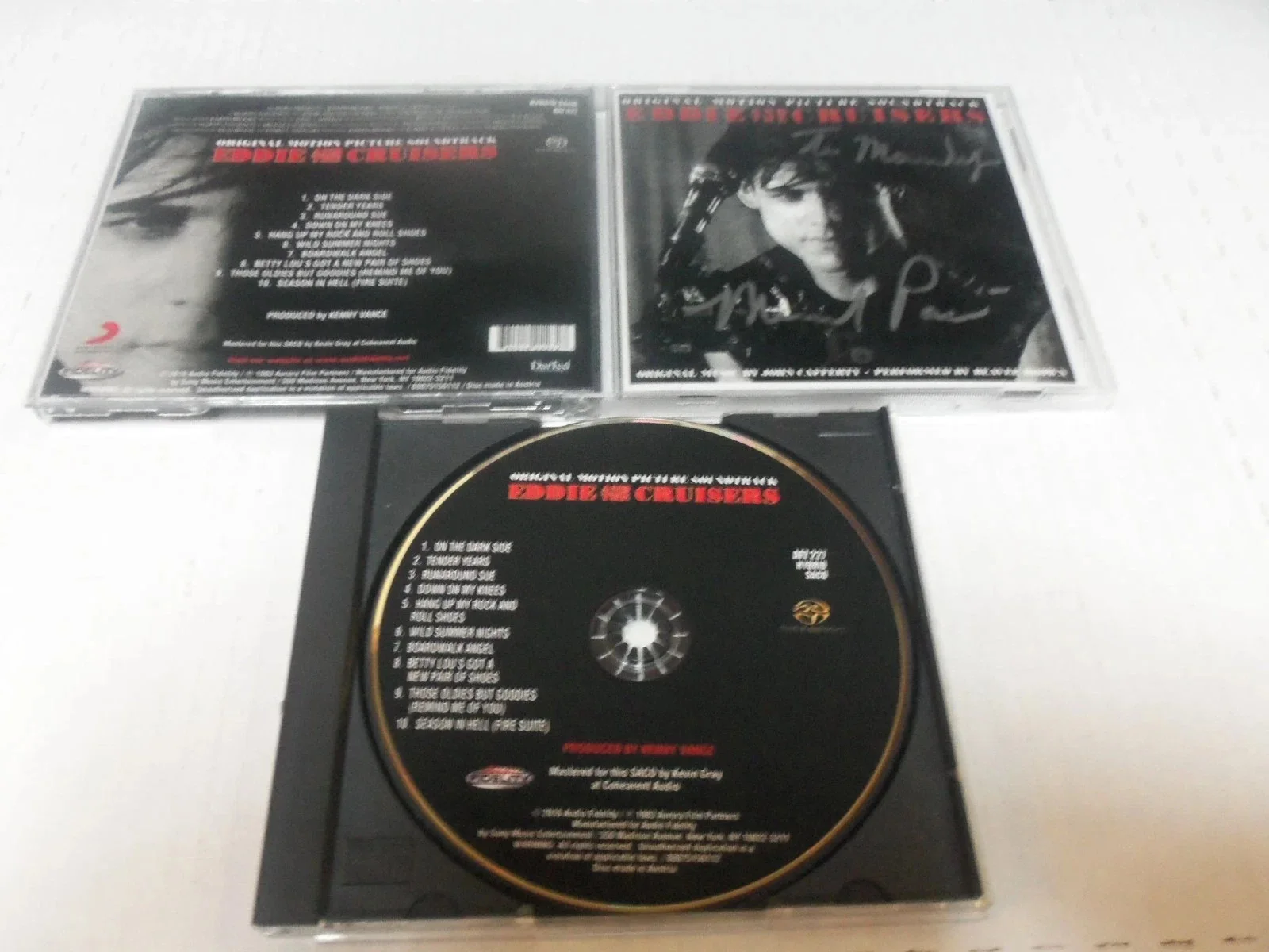 rare MICHAEL PARE Signed EDDIE AND THE CRUISERS soundtrack CD signed cover, image 3