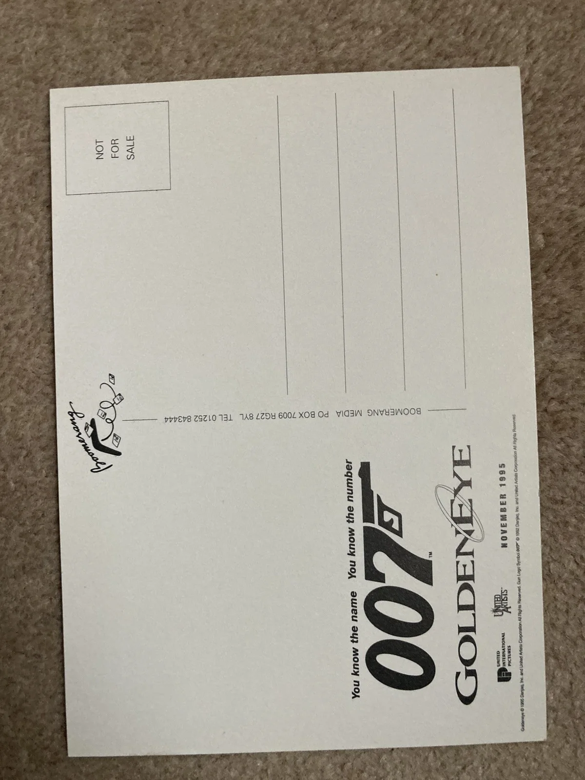 JAMES BOND 007 Pierce Brosnan Goldeneye Set of 3 Postcards, изображение 3