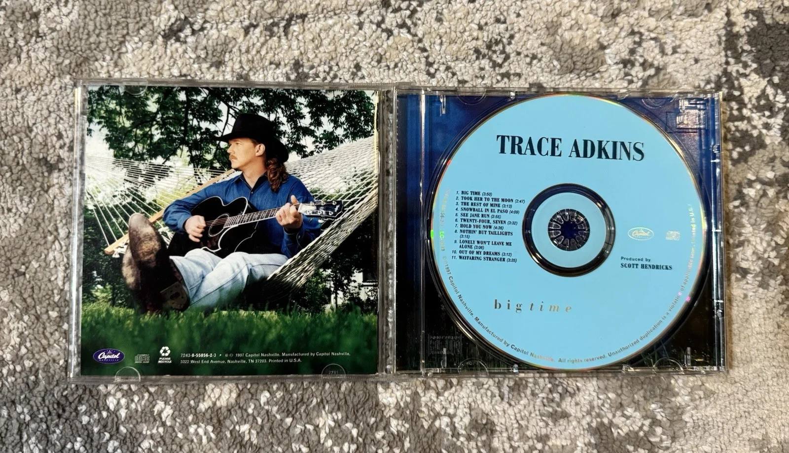 Trace Adkins Signed CD Big Time Country Music Singer Album, изображение 3