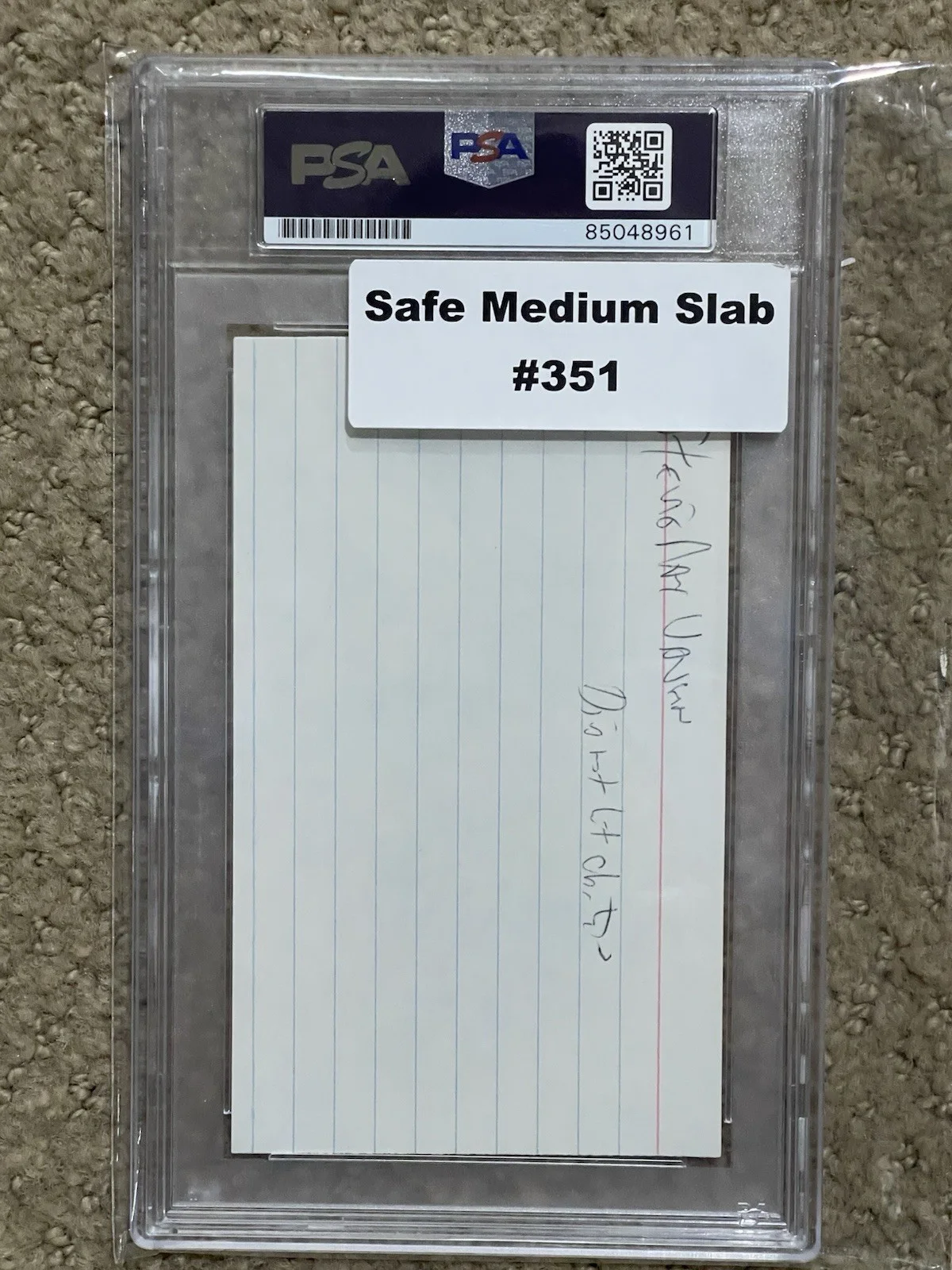 Stevie Ray Vaughan Signed Index card PSA/DNA Slab RARE Green Ink, изображение 2