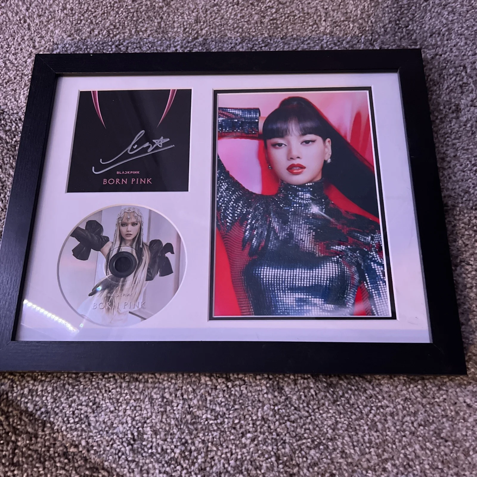Lisa — BLACKPINK Lisa Signed Framed CD Display 11x14 Autograph Born Pink K-Pop COA
