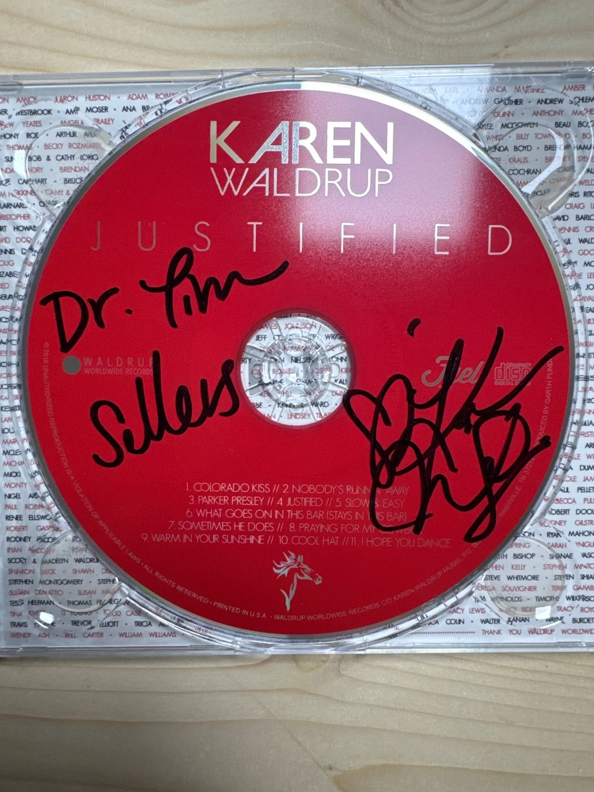 Karen Waldrup Justified Signed CD, image 3