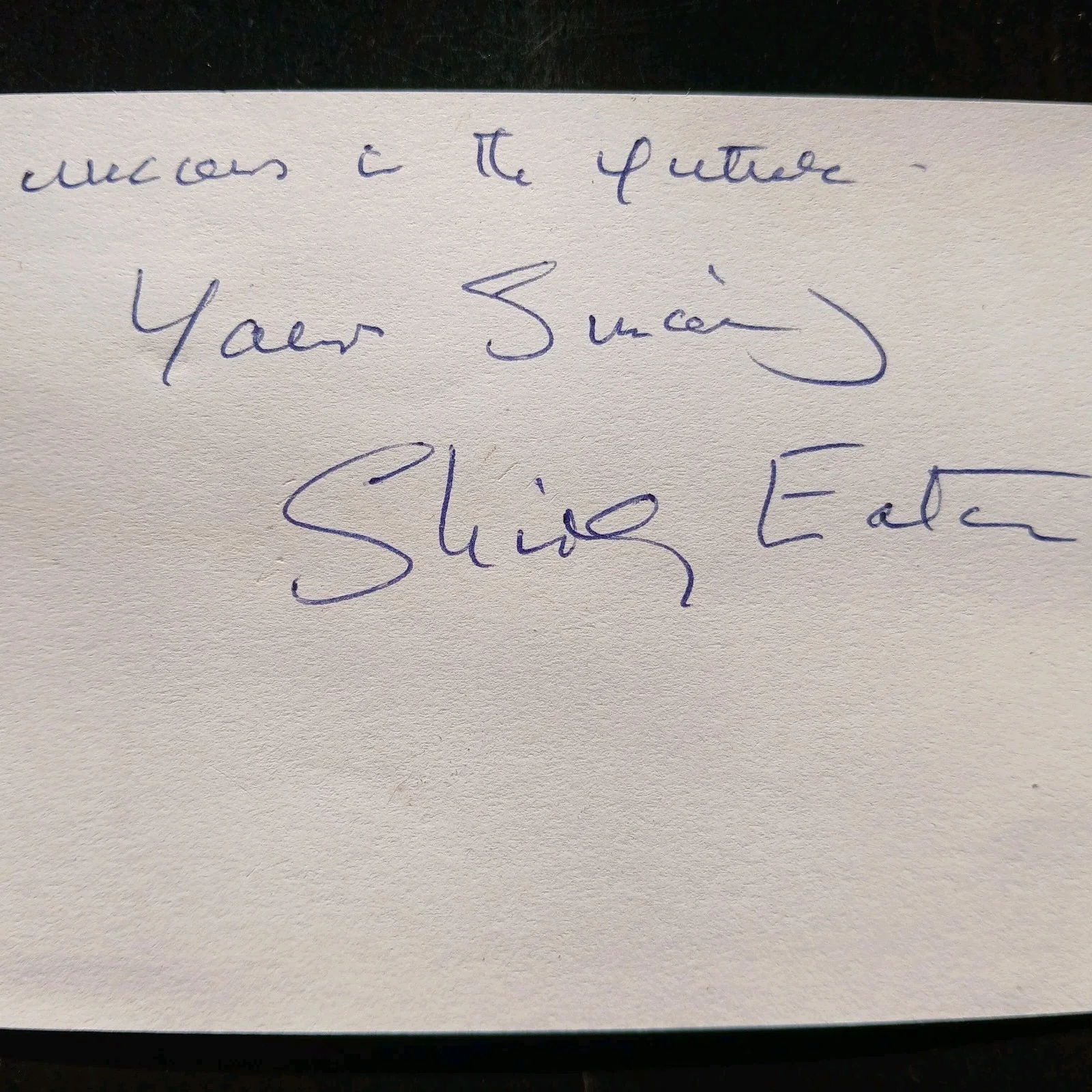 shirley eaton — shirley eaton signed 3x5 index card original 007 goldfinger autograph, изображение 2