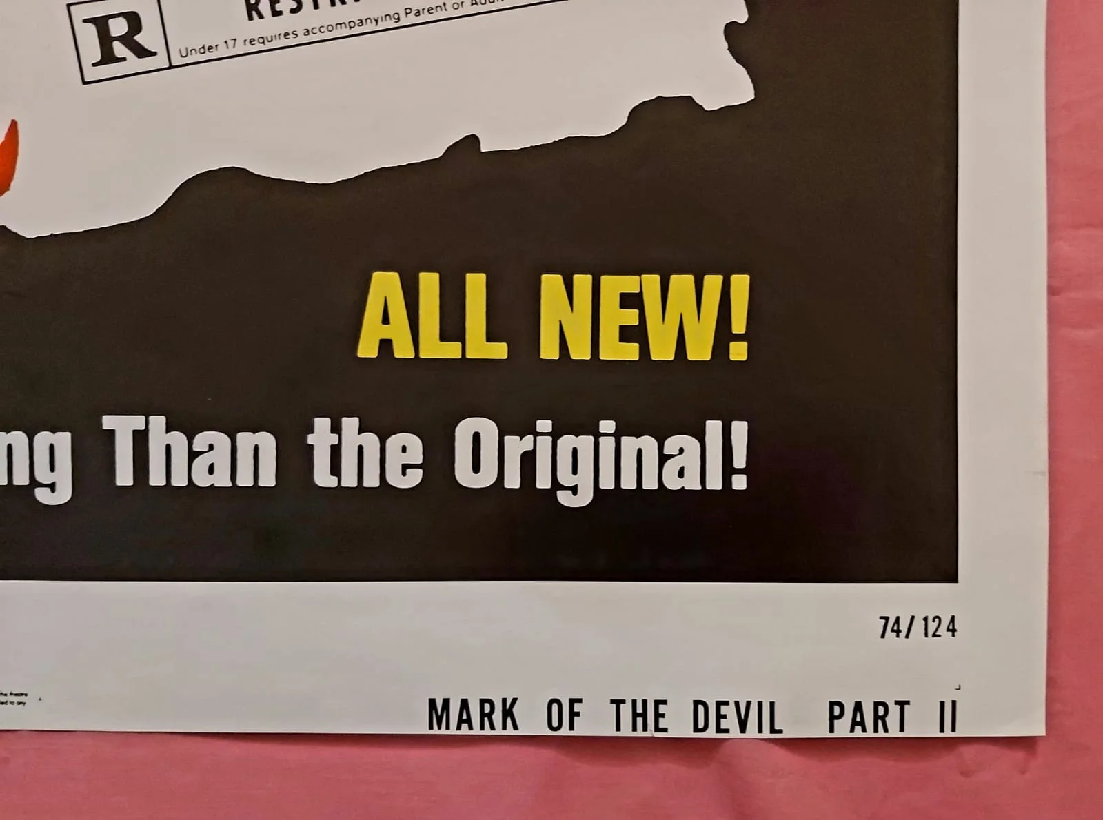 MARK OF THE DEVIL 1974 USA 1 SHEET ORIGINAL POSTER 41 X 27 ''PLUS VOMIT BAG, image 2