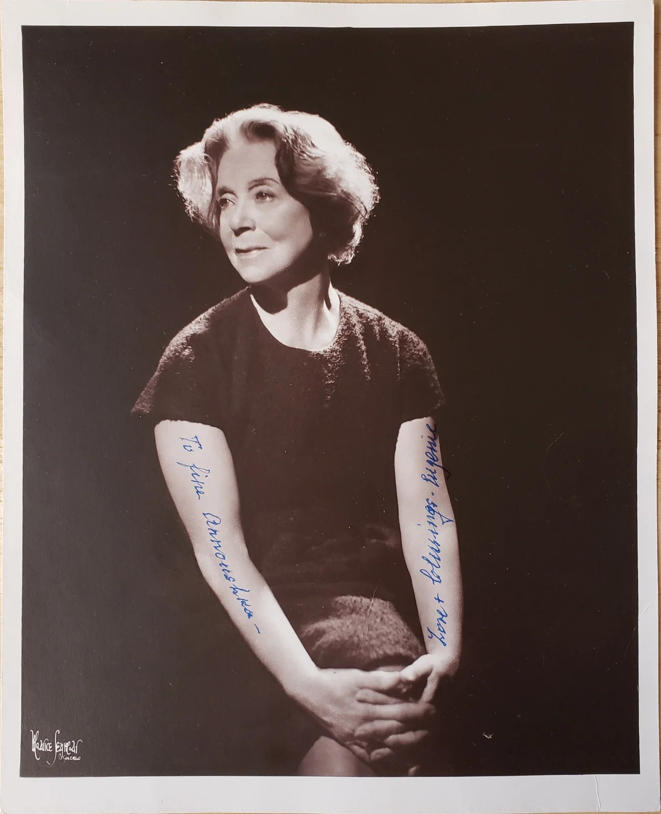 Eugenie Leontovich — Actress, Director, Teacher, Eugenie Leontovich Autographed 8x10 B&W Photo, изображение 2