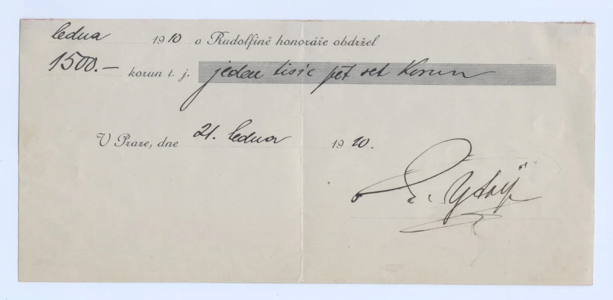 EUGENE YSAYE - Original Autograph 1910 Signed Receipt - Belgian Violin Virtuoso, image 2