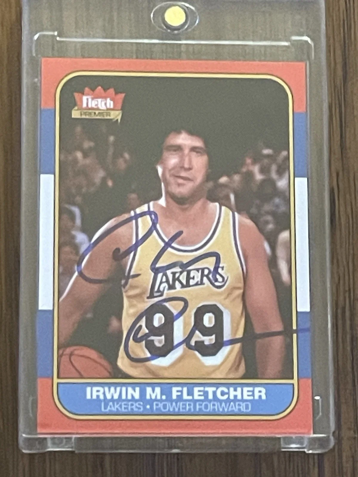 Chevy Chase — Fletch - Chevy Chase Signed Lakers Style Basketball Jersey & Trading Card - COA, image 3