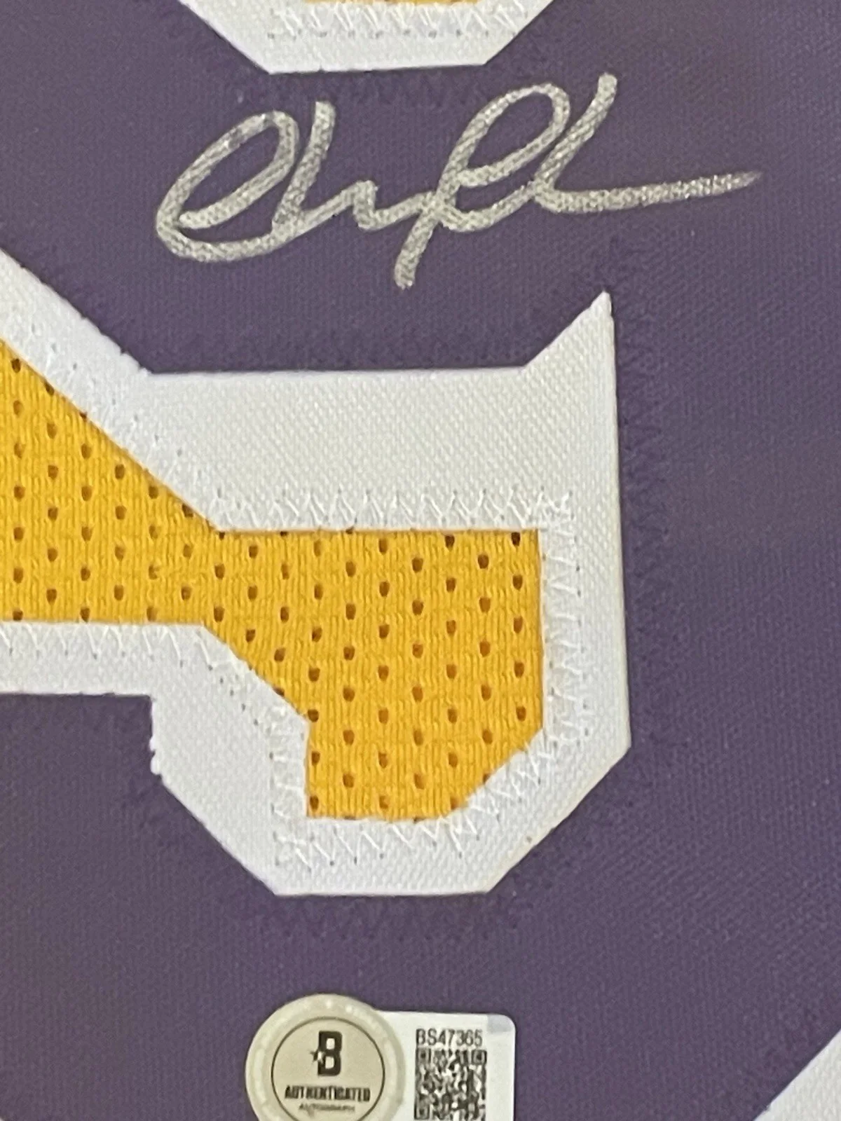 Chevy Chase — Fletch - Chevy Chase Signed Lakers Style Basketball Jersey & Trading Card - COA, image 5