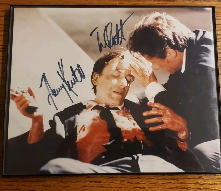 Harvey Keitel — Certified Autograph Reservoir Dogs Photo - Tim Roth & Harvey Keitel - COA...