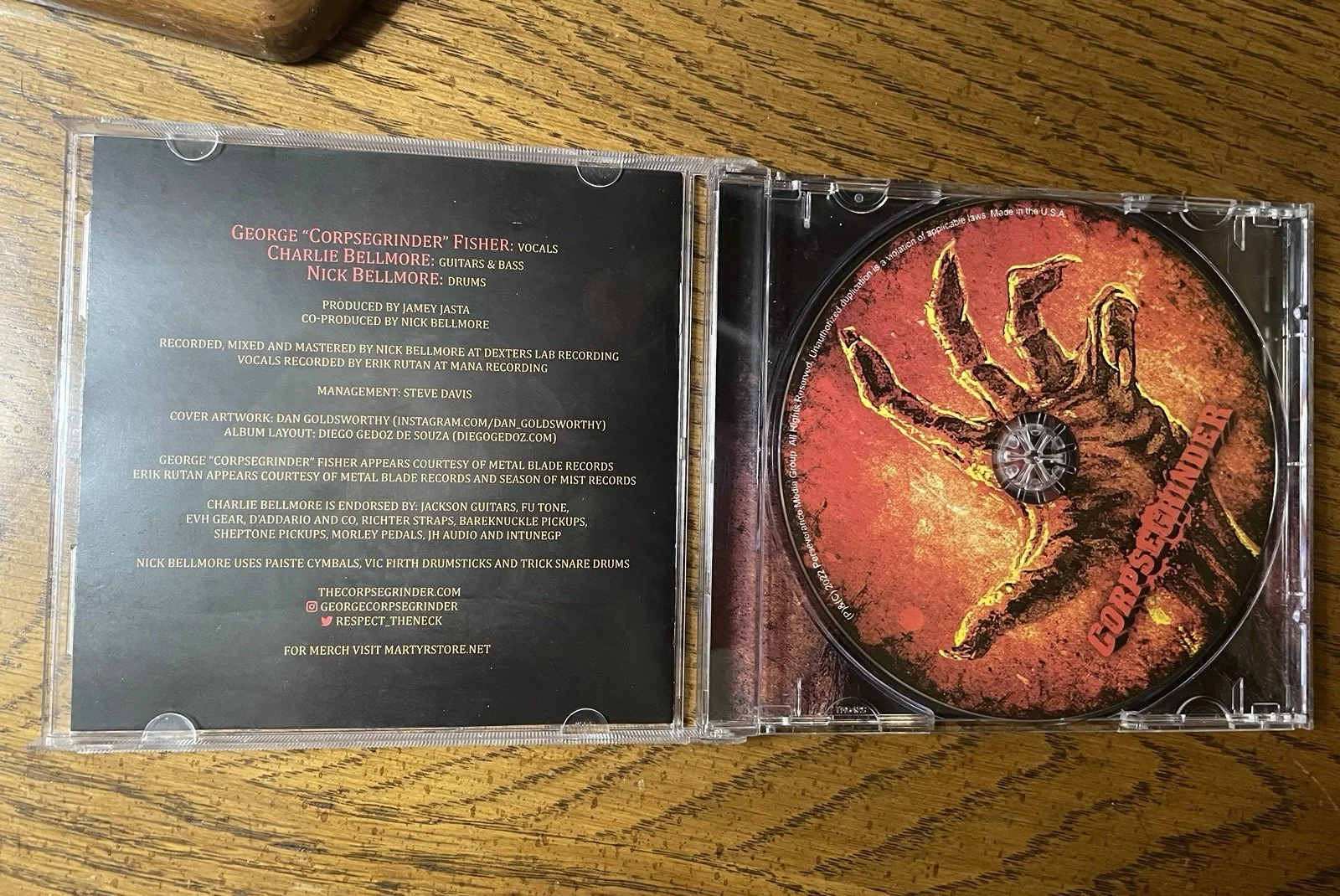 Corpsegrinder Autographed Signed CD Album with Booklet, image 3