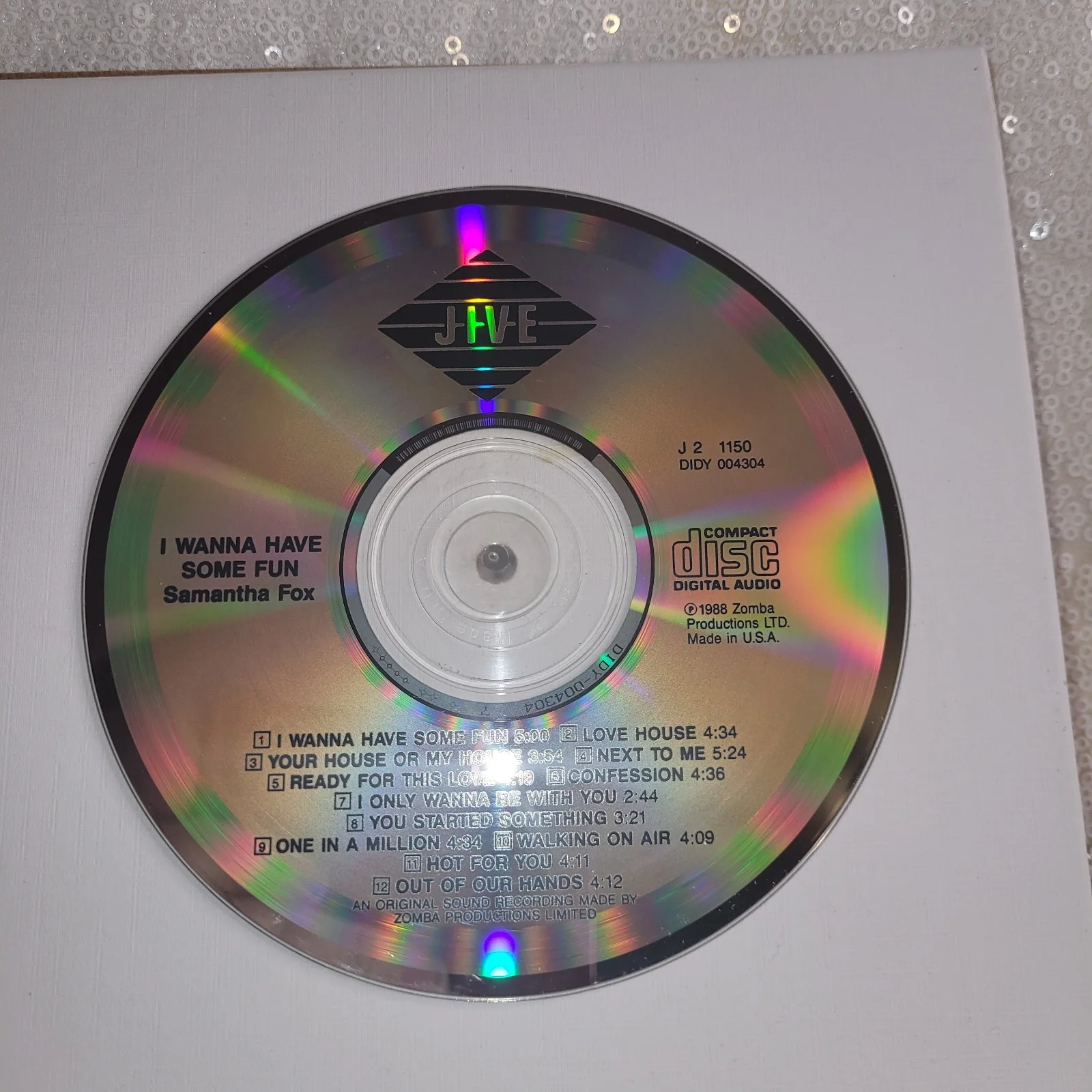 FRAMED Samantha Fox Signed Autographed Insert & Disc Cd I Wanna Have Some Fun, image 2