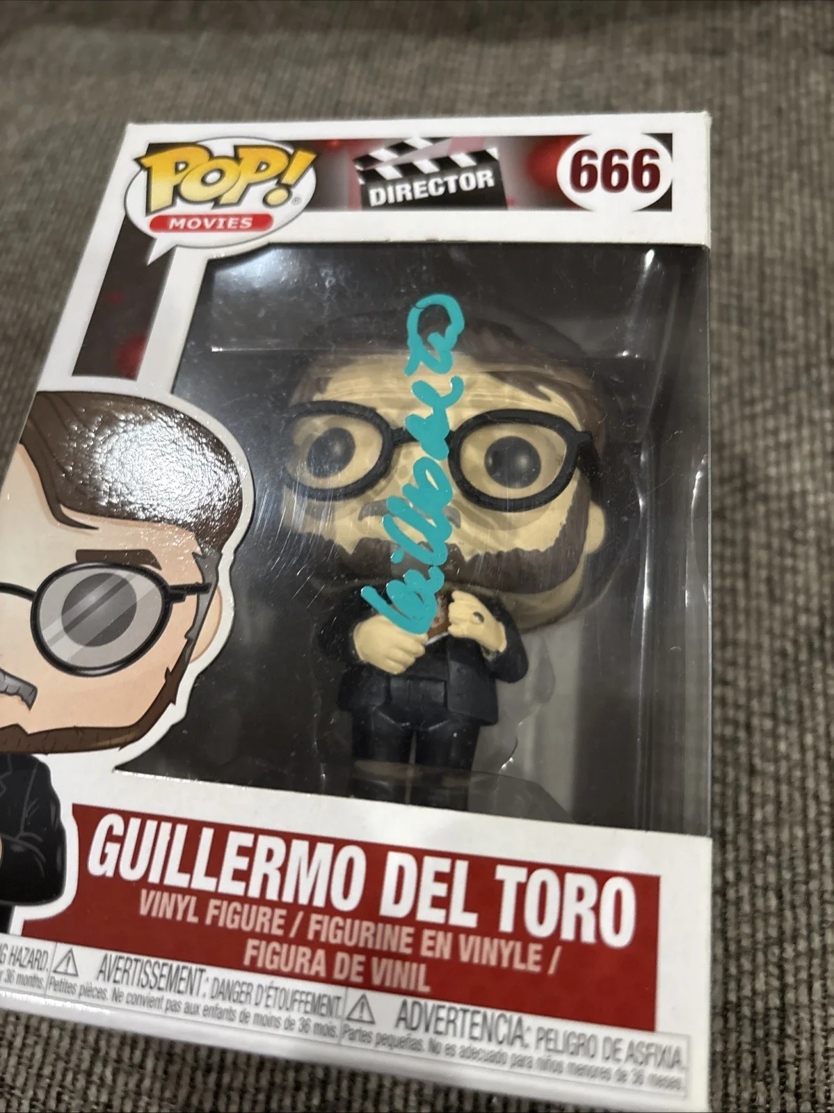 GUILLERMO DEL TORO — GUILLERMO DEL TORO SIGNED AUTOGRAPH DIRECTOR #666 FUNKO POP Figure, изображение 2