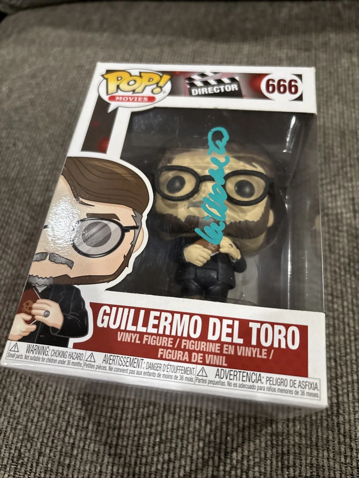 GUILLERMO DEL TORO — GUILLERMO DEL TORO SIGNED AUTOGRAPH DIRECTOR #666 FUNKO POP Figure, изображение 3