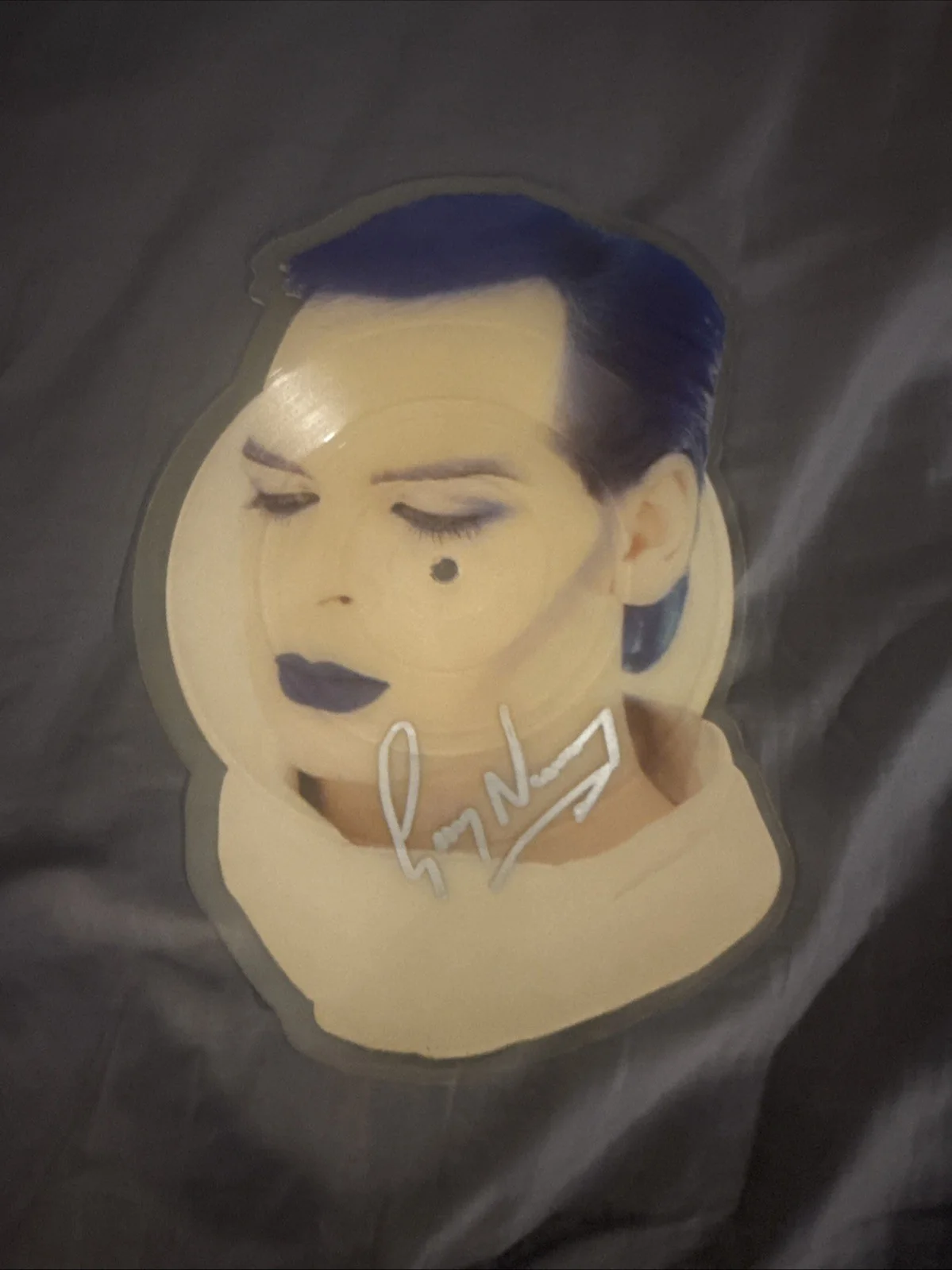 Gary Numan Signed Autographed Berserker Record Picture Disc Shaped Picture Disc, изображение 2