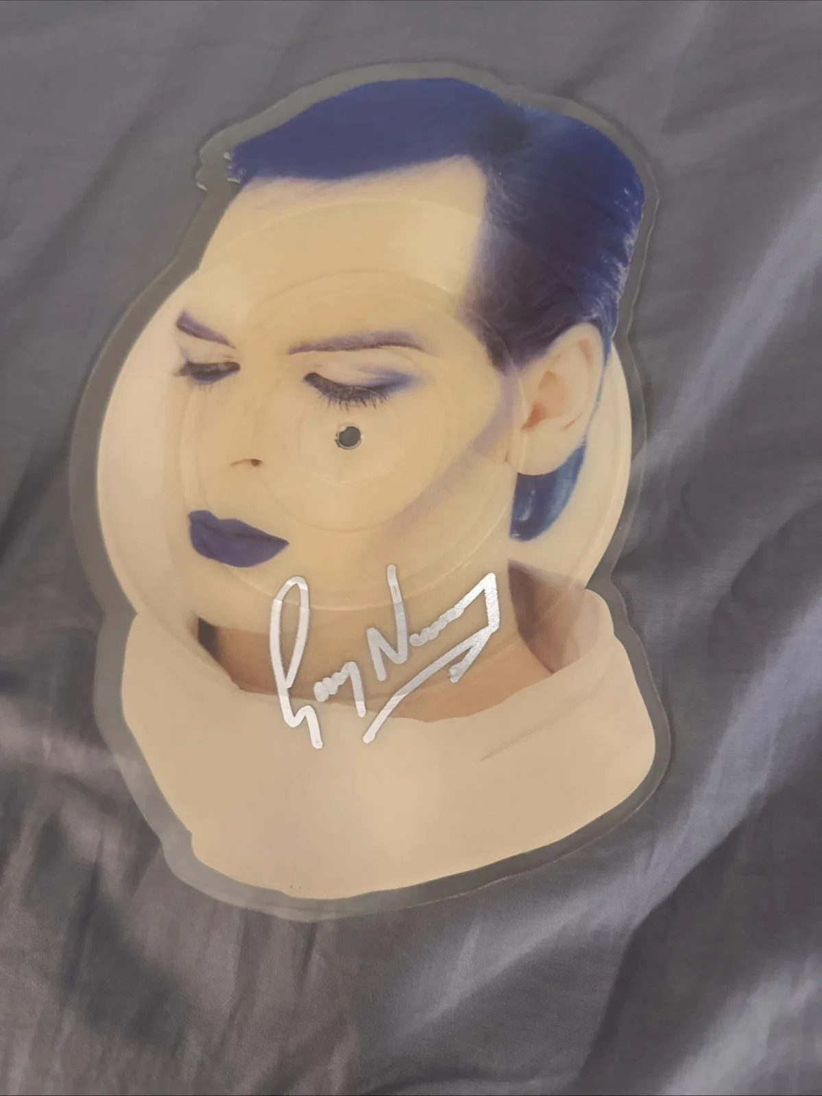 Gary Numan Signed Autographed Berserker Record Picture Disc Shaped Picture Disc, изображение 3