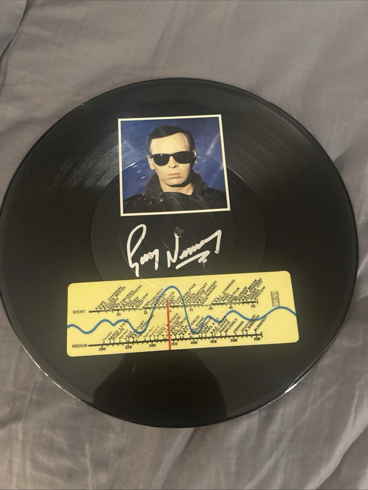 Gary Numan Signed Autographed Radio Heart Record Picture Disc Proof Picture, image 5