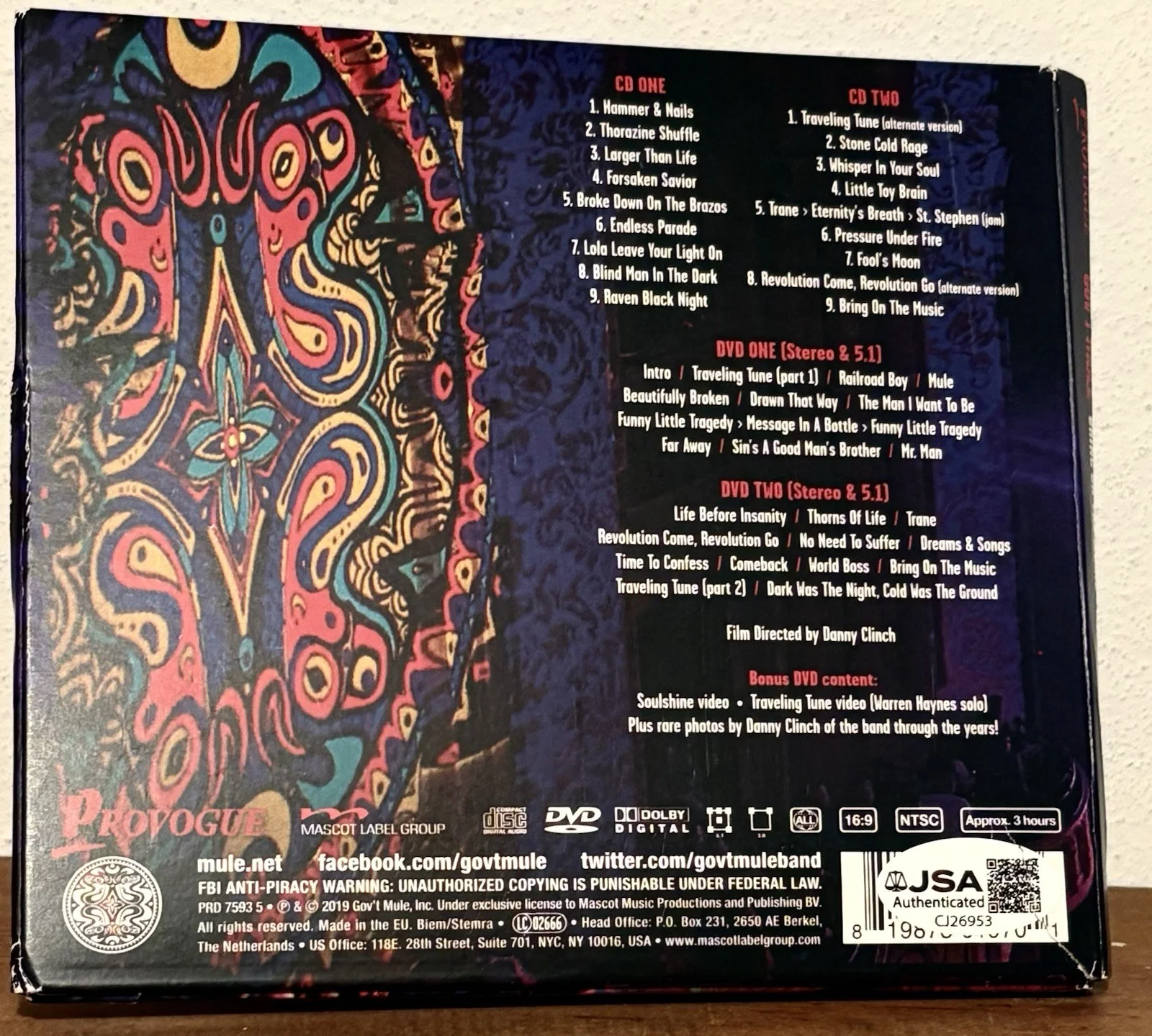 GOV’T MULE Warren Haynes SIGNED CD JSA COA Live At Capitol Theatre, изображение 5