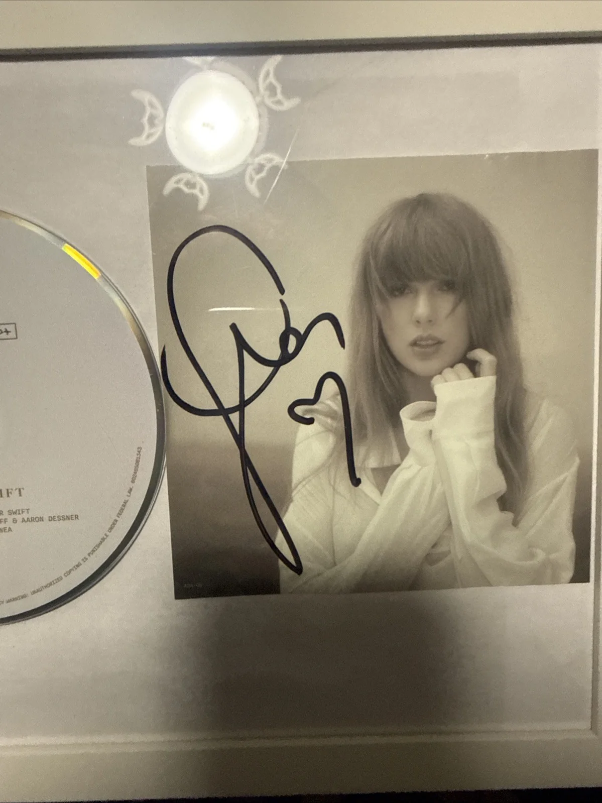 Taylor Swift Signed Tortured Poets CD In Frame, image 2