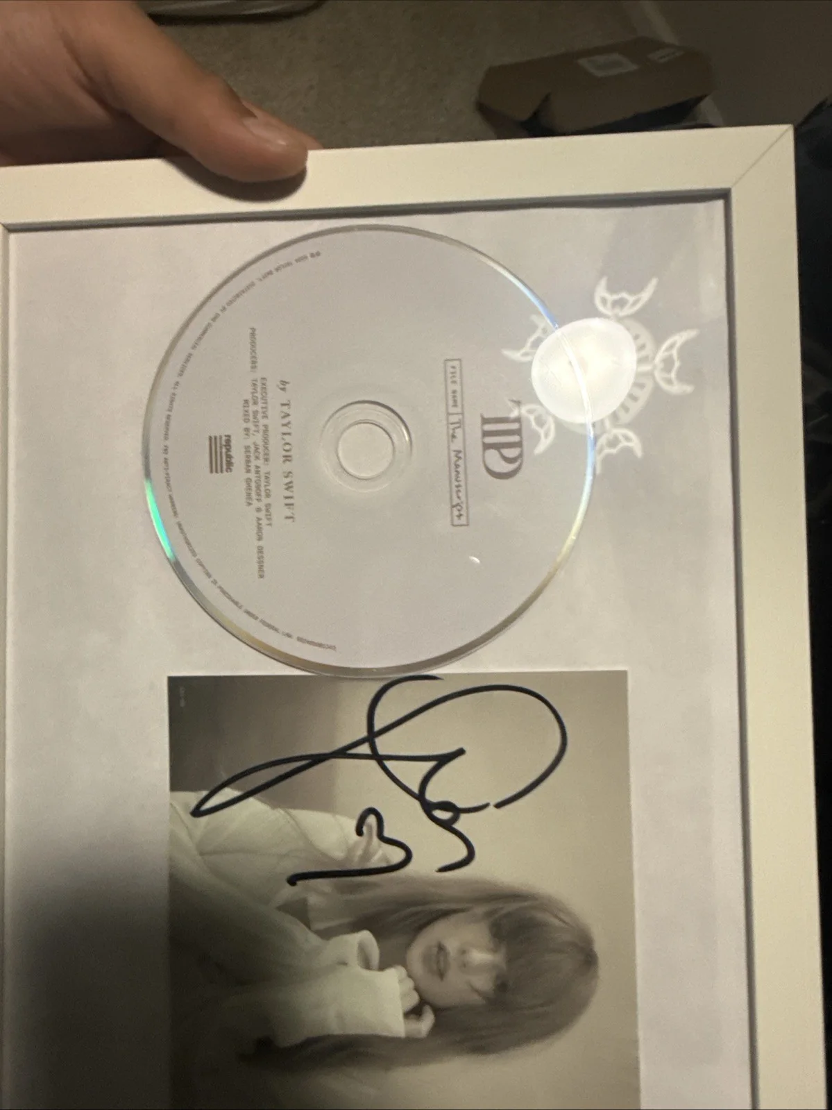 Taylor Swift Signed Tortured Poets CD In Frame, image 4