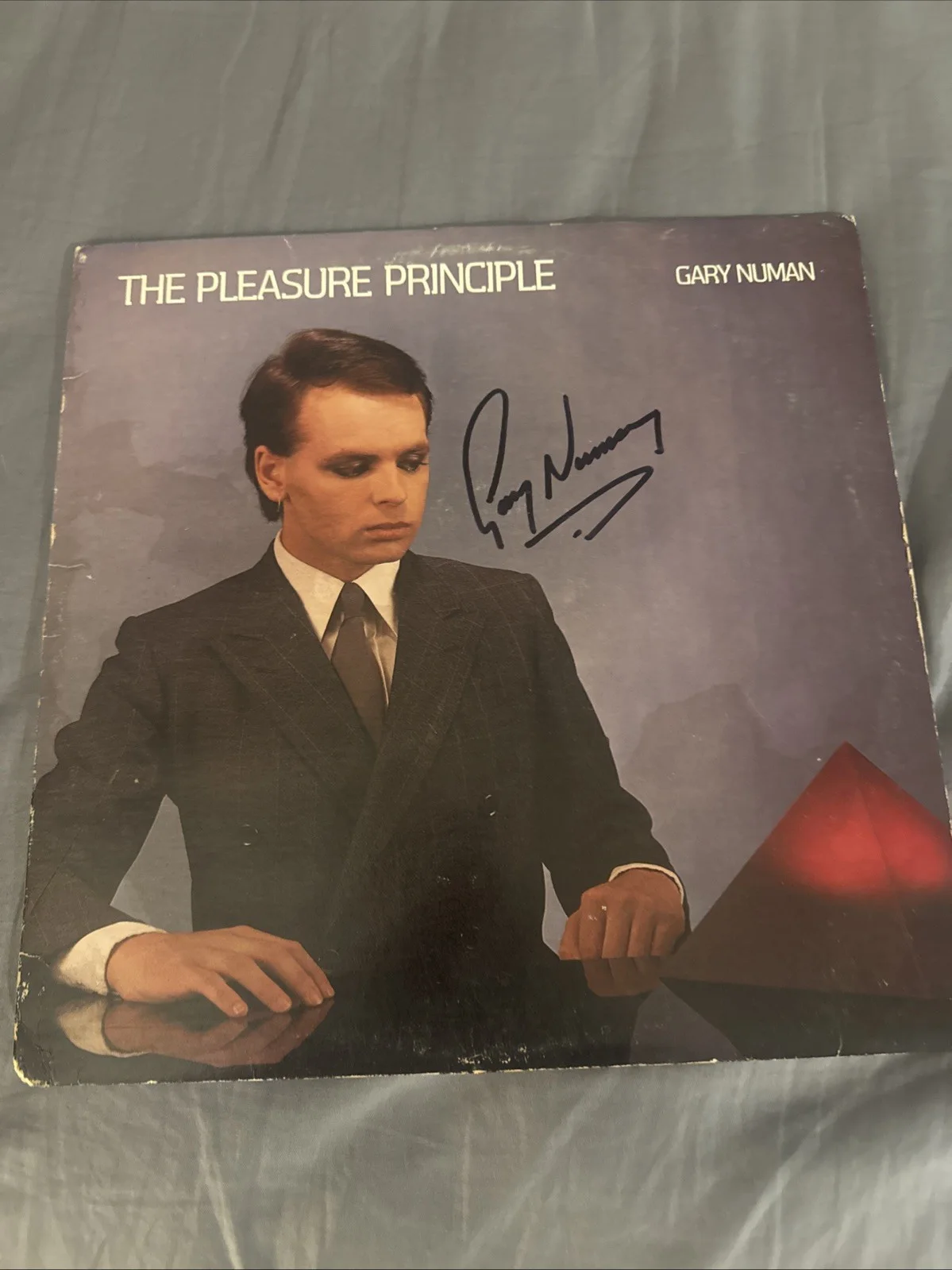 Gary Numan Signed The Pleasure Principle Vinyl Record Autographed First Press, image 2